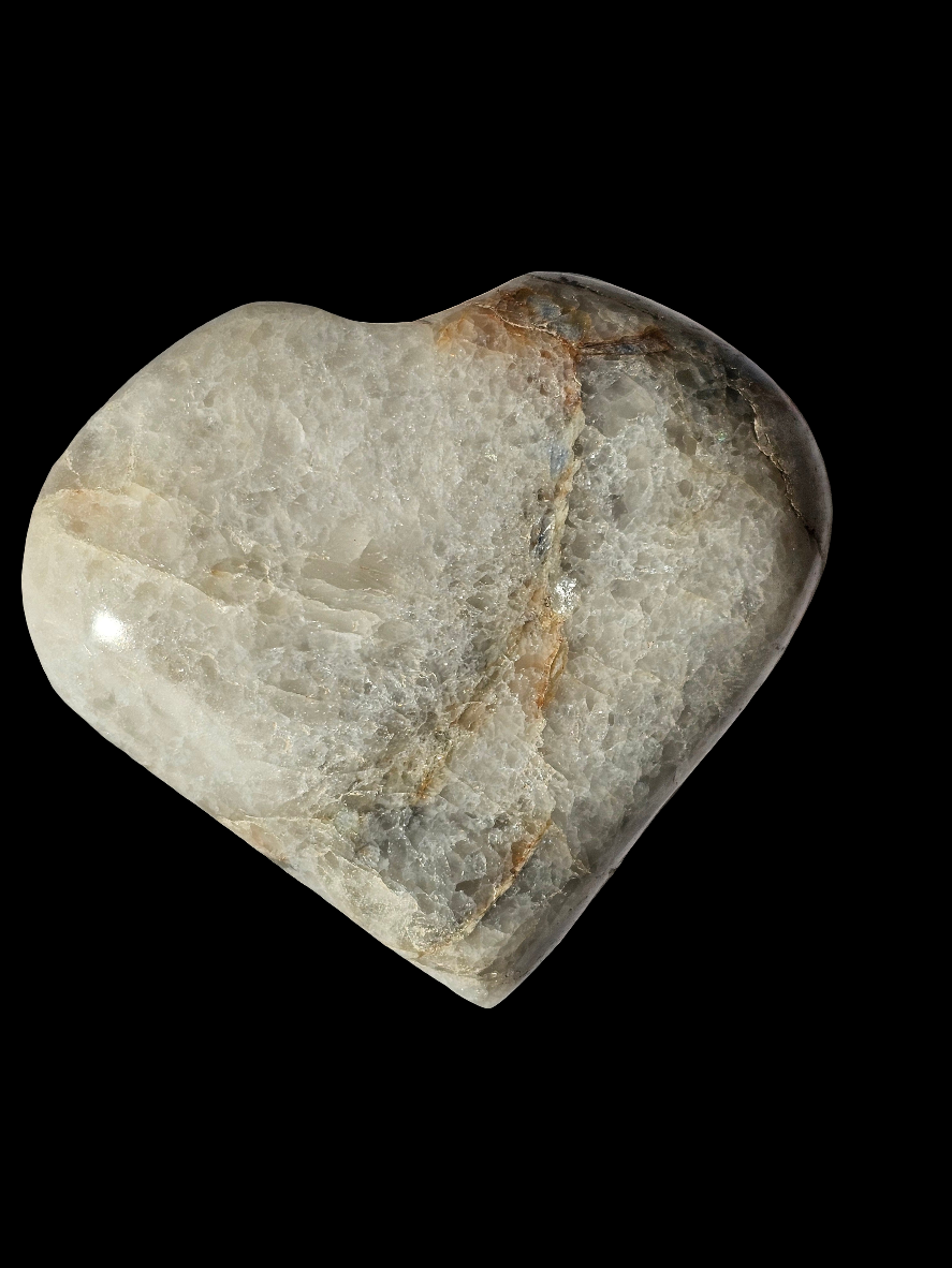 Moonstone Crystal Heart - 65mm