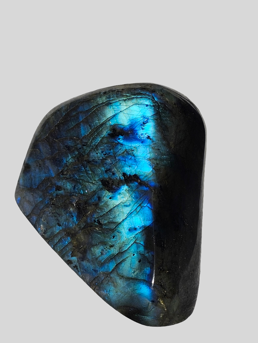Labradorite Crystal Free Form - 3.75 Inch Natural Stone with Flash