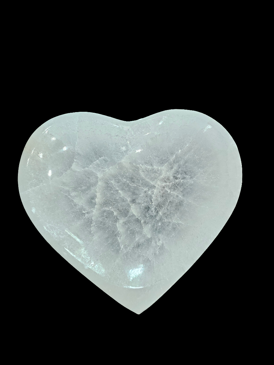 Selenite Crystal Heart Bowl 5.5 Inch