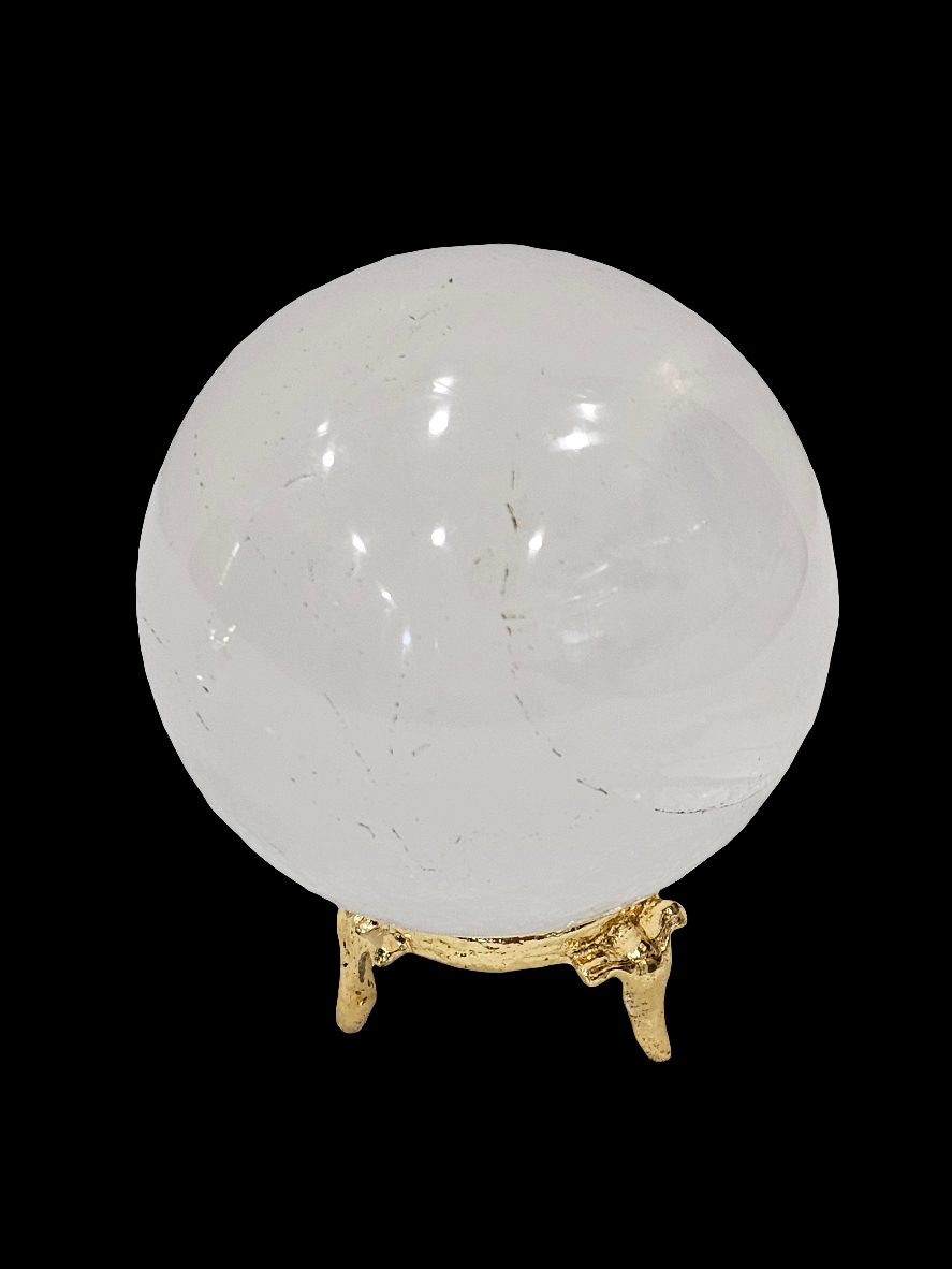 White Quartz Crystal Sphere
