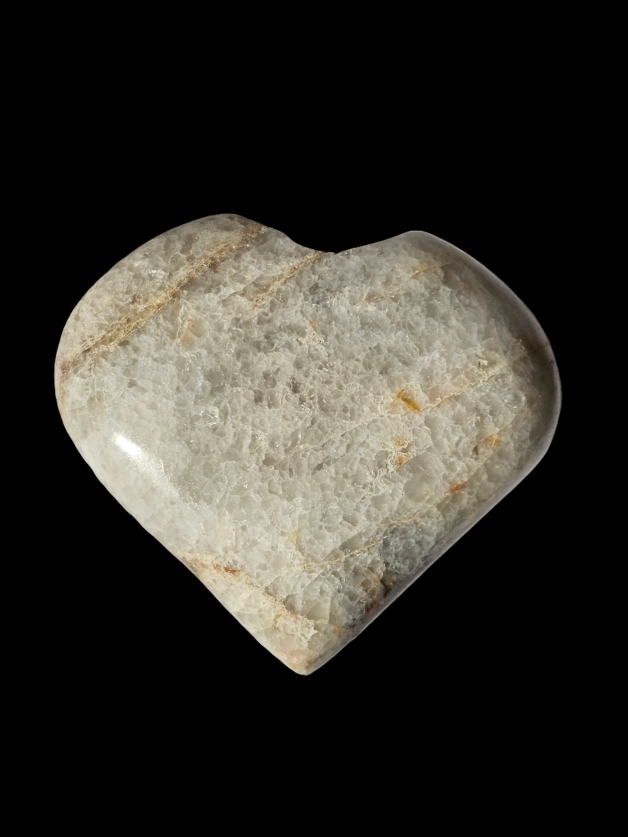 Moonstone Crystal Heart - 65mm