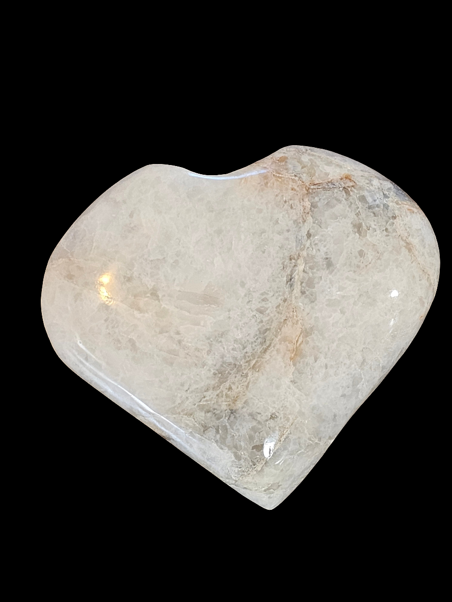 Moonstone Crystal Heart - 65mm