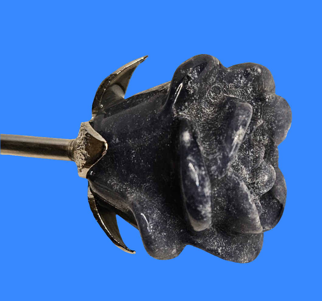 Sodalite Crystal Rose - 10 Inch Natural Stone Flower Carving