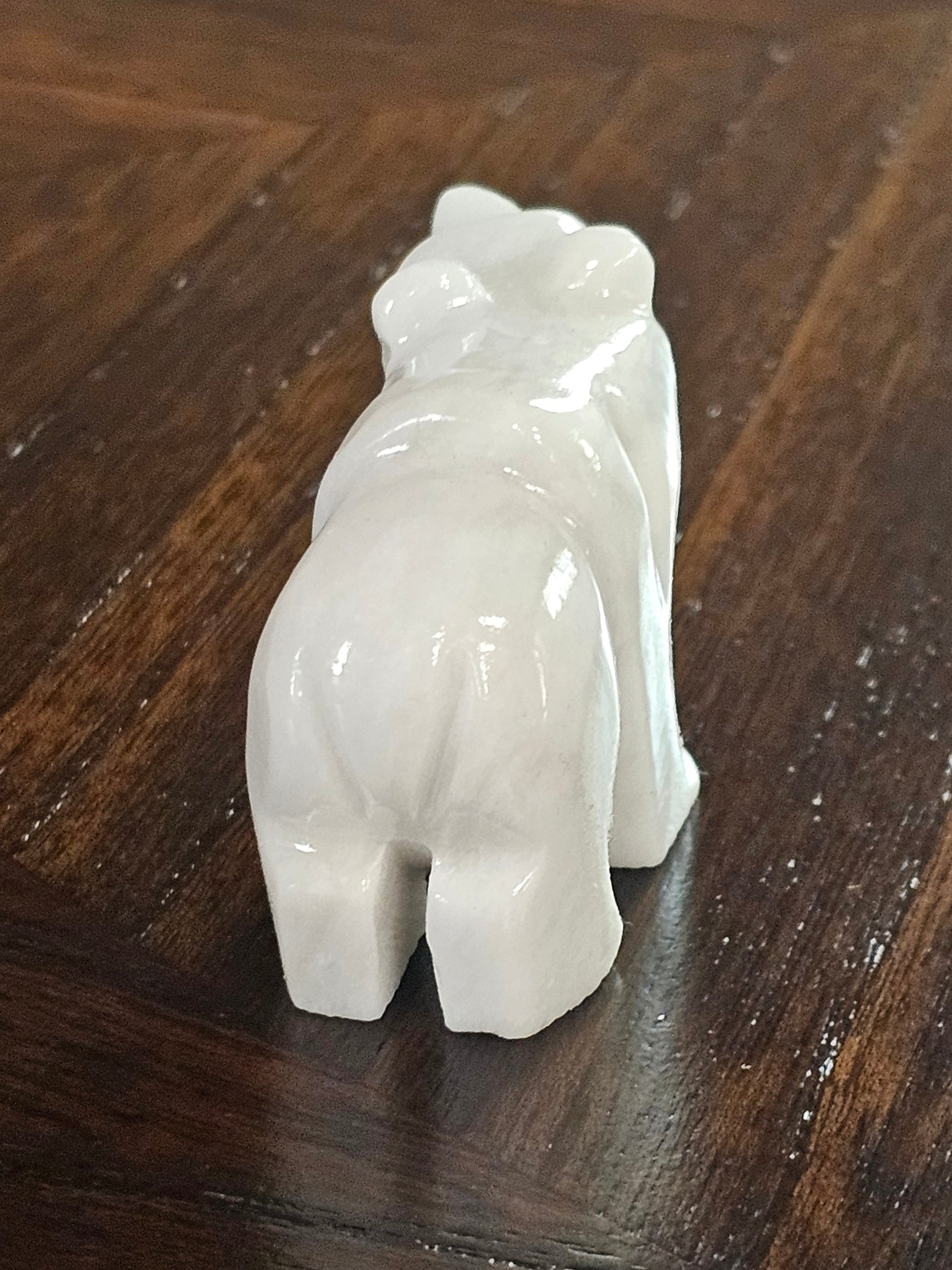 White Onyx Crystal Bear 2 Inch