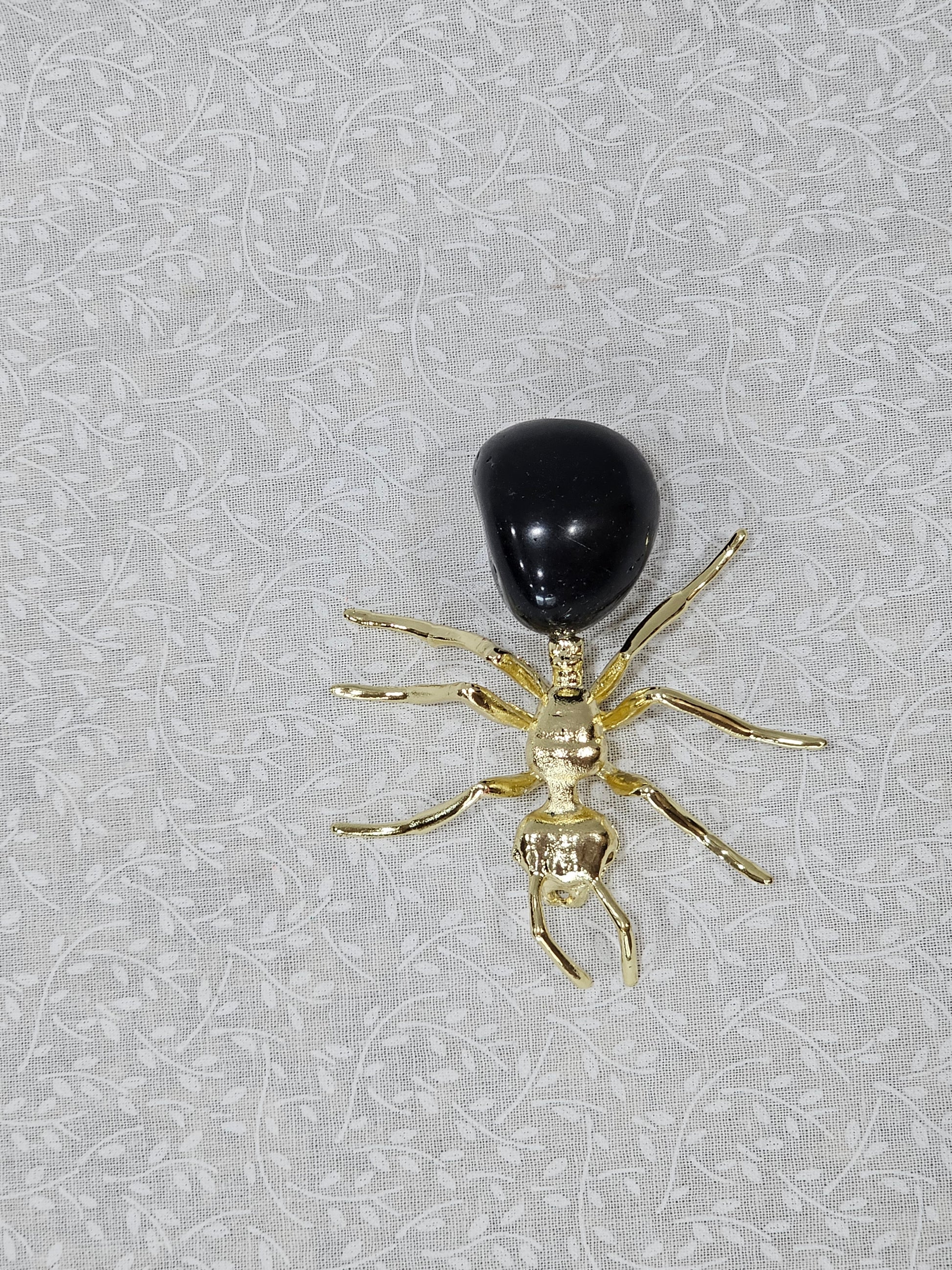 Black Obsidian Crystal Spider 3 Inch