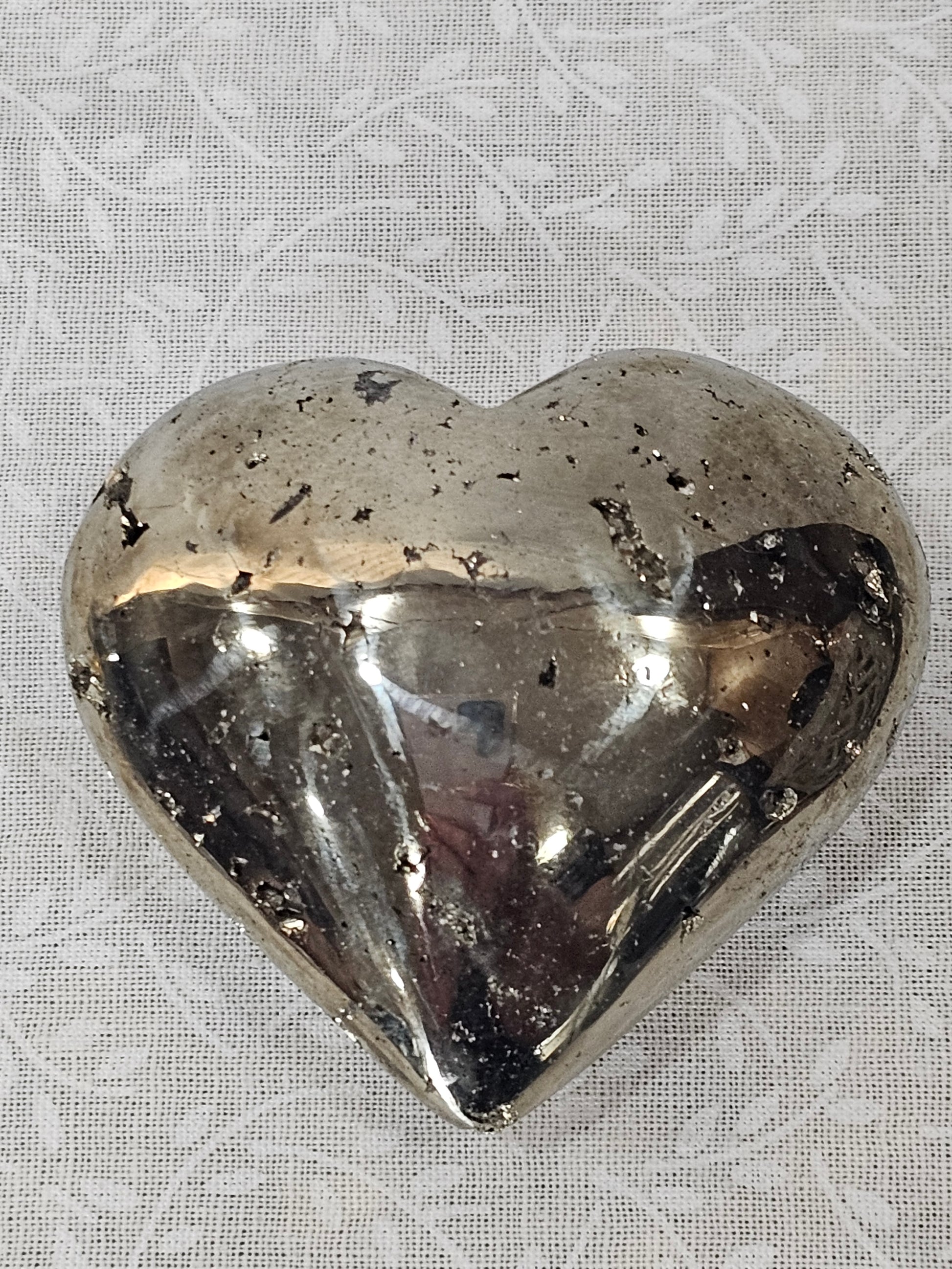 Pyrite Crystal Heart
