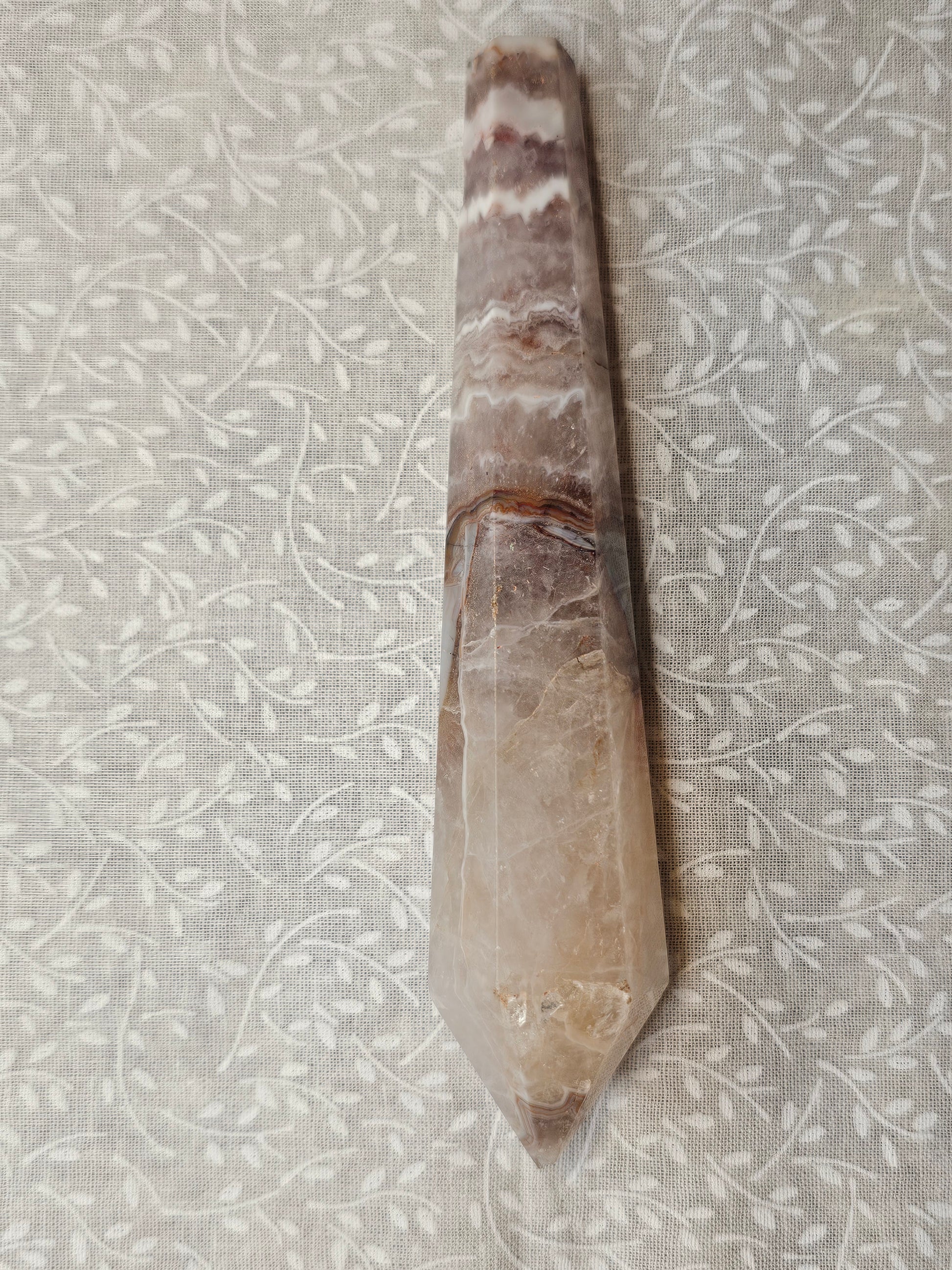 Crazy Lace Agate Crystal Point