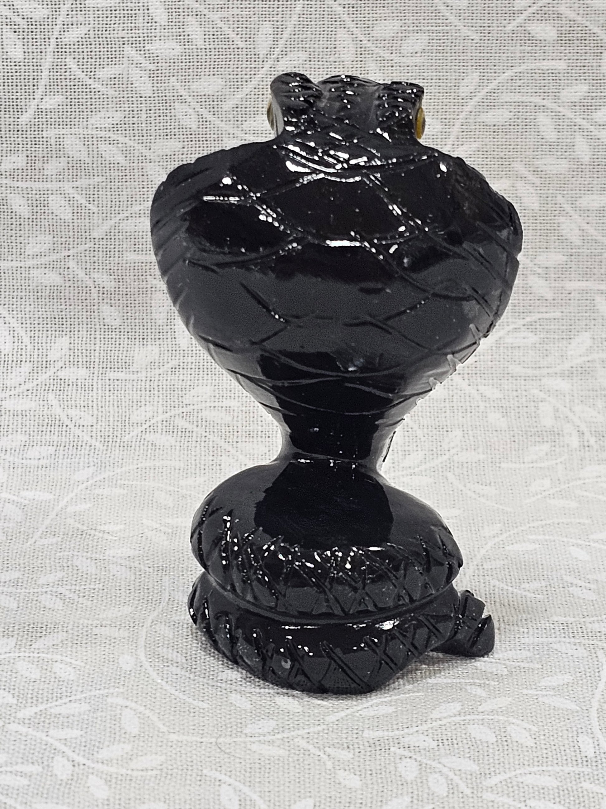 Black Obsidian King Cobra Crystal 2.25 Inch