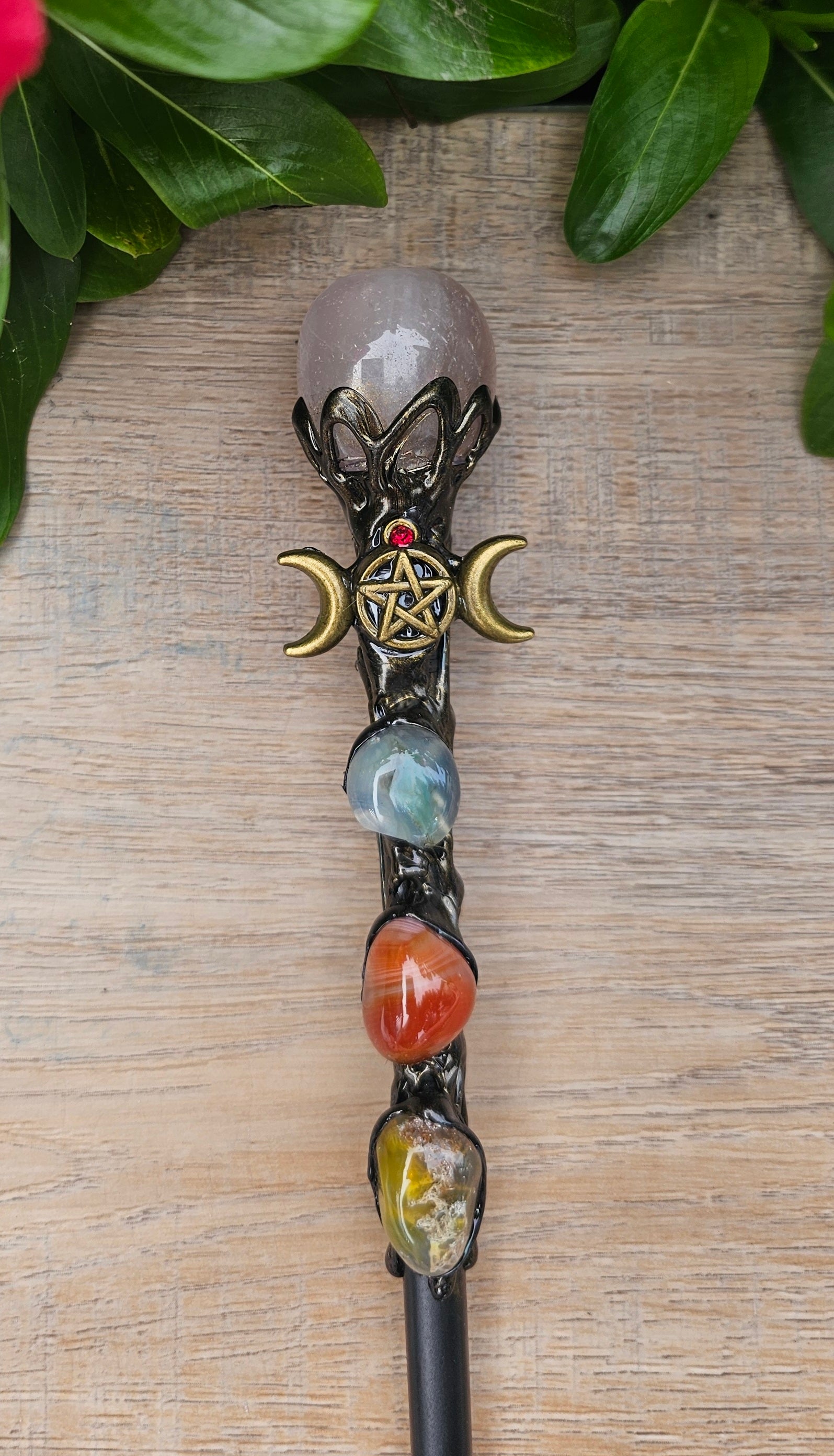 Rose Quartz Magic Crystal Wand - 4 Ounce Healing Crystal