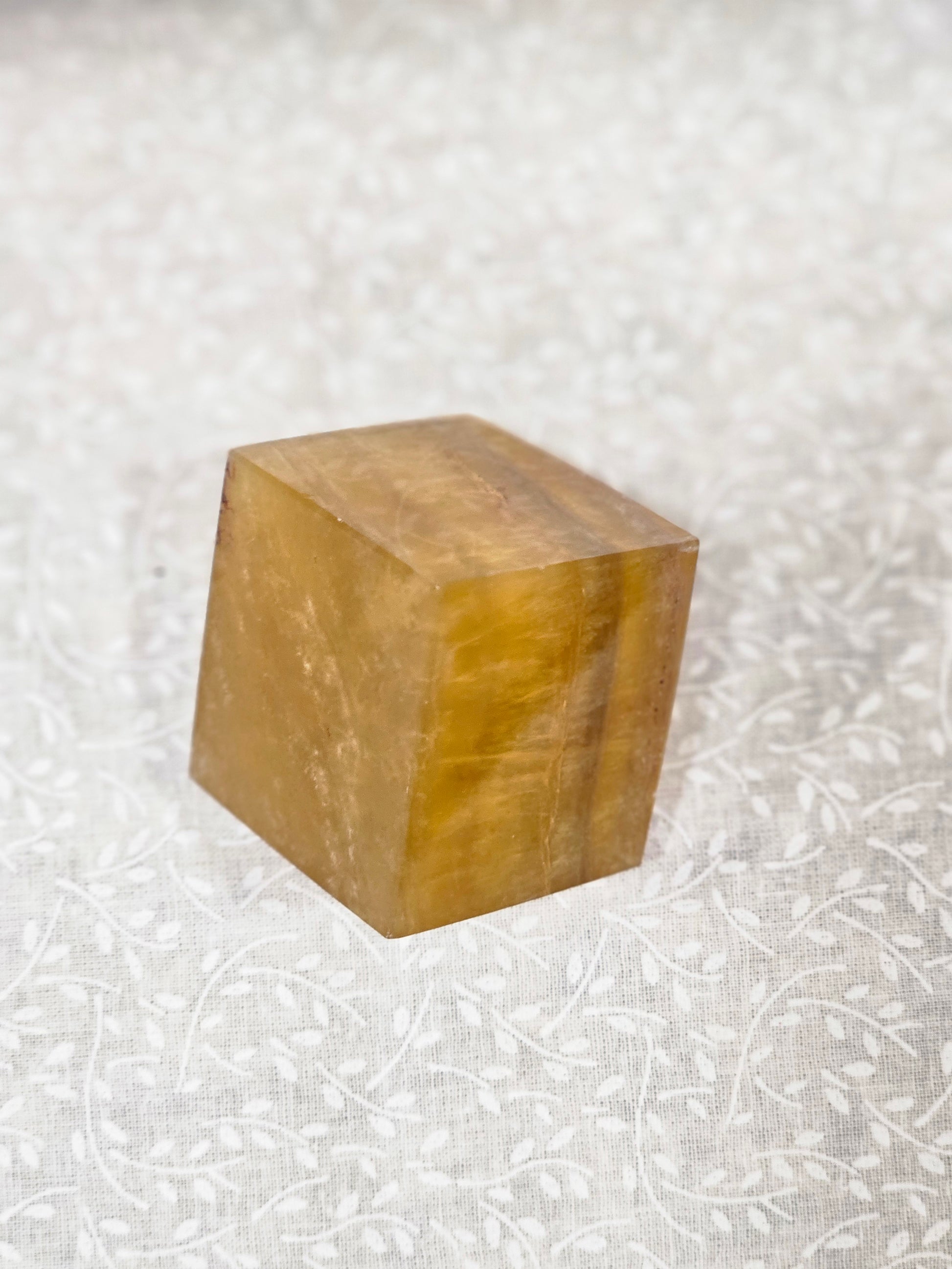 Honey Calcite Crystal Cube