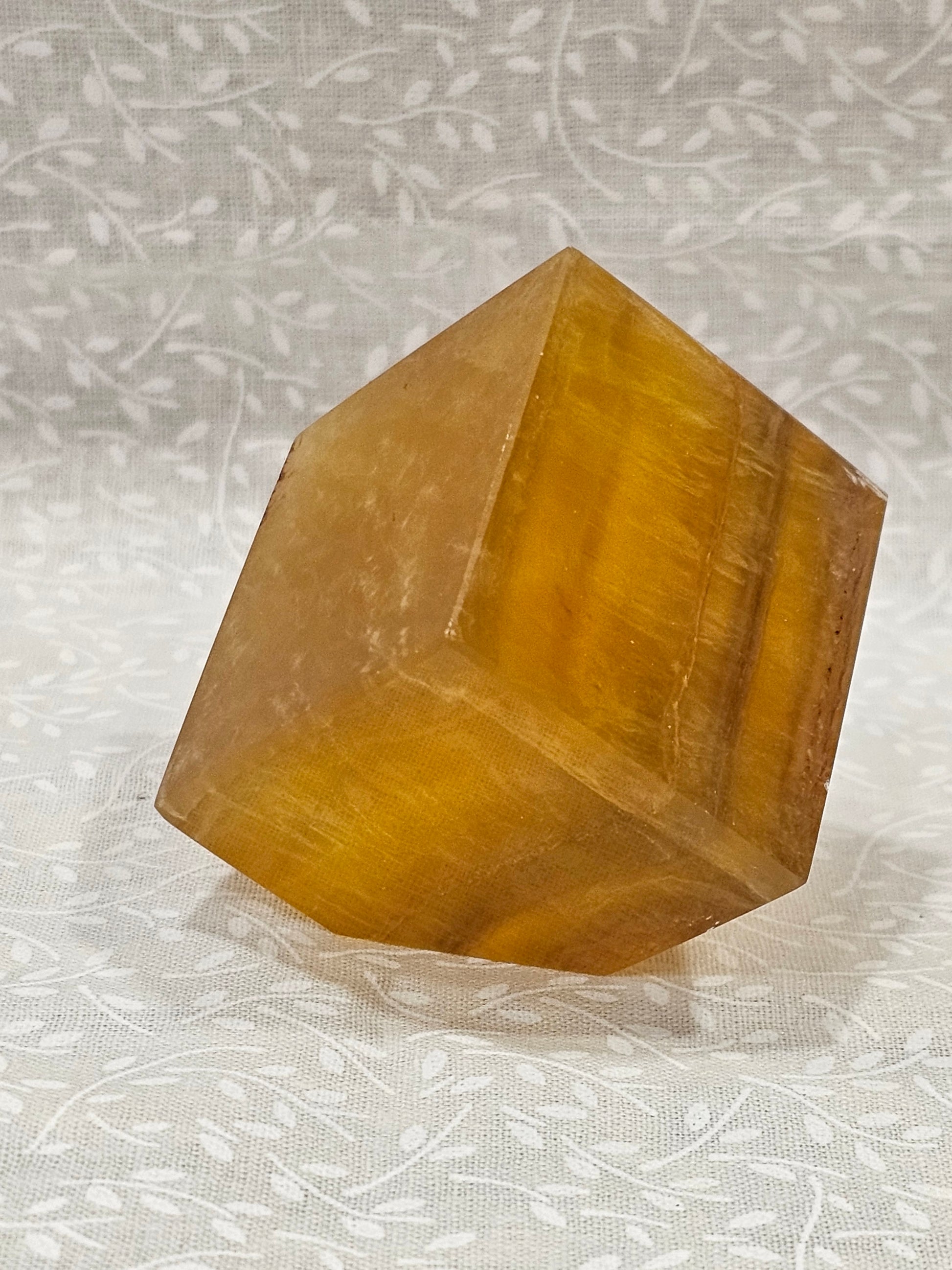 Honey Calcite Crystal Cube