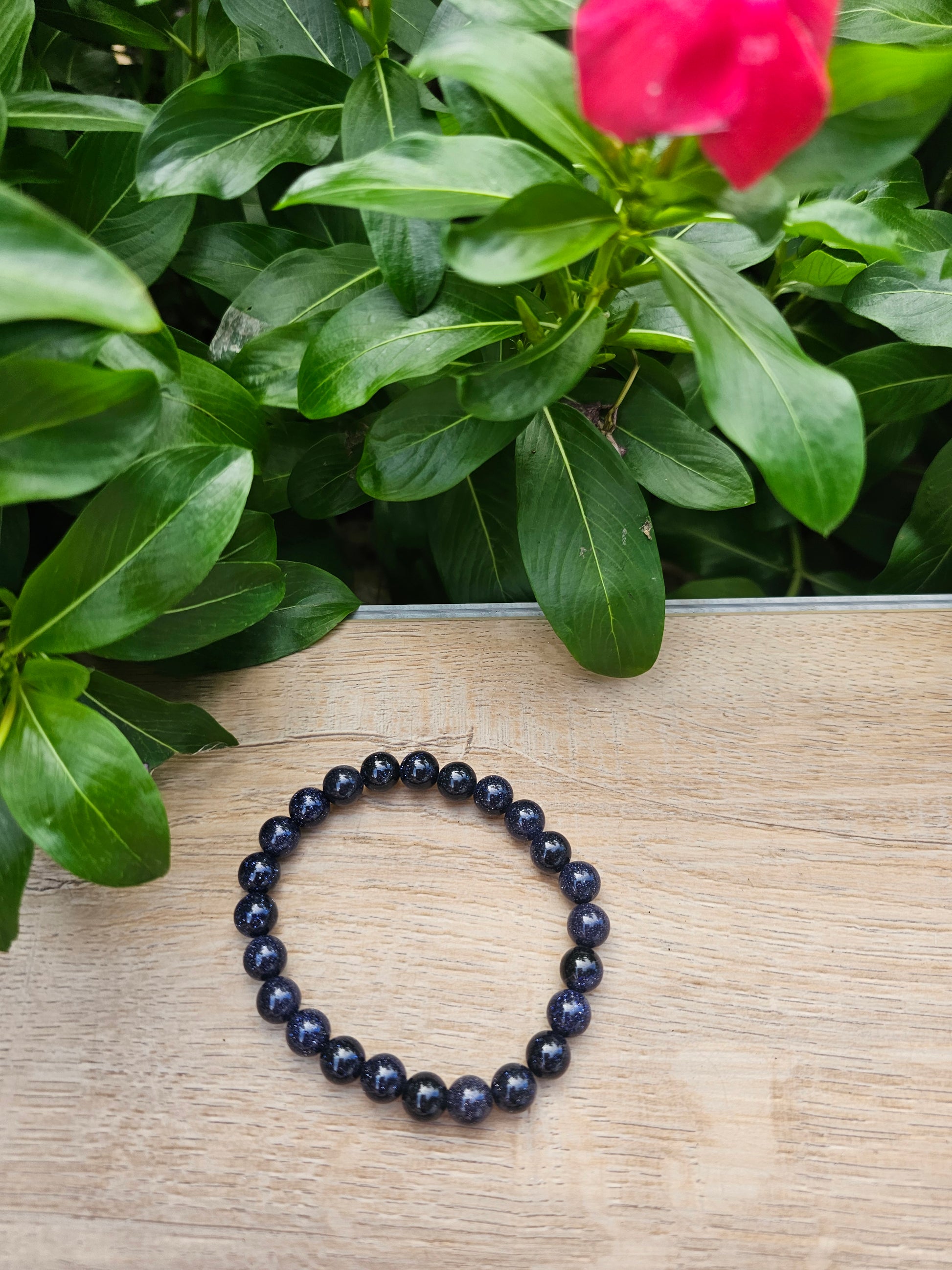 Blue Sandstone Crystal Bracelet - 8mm