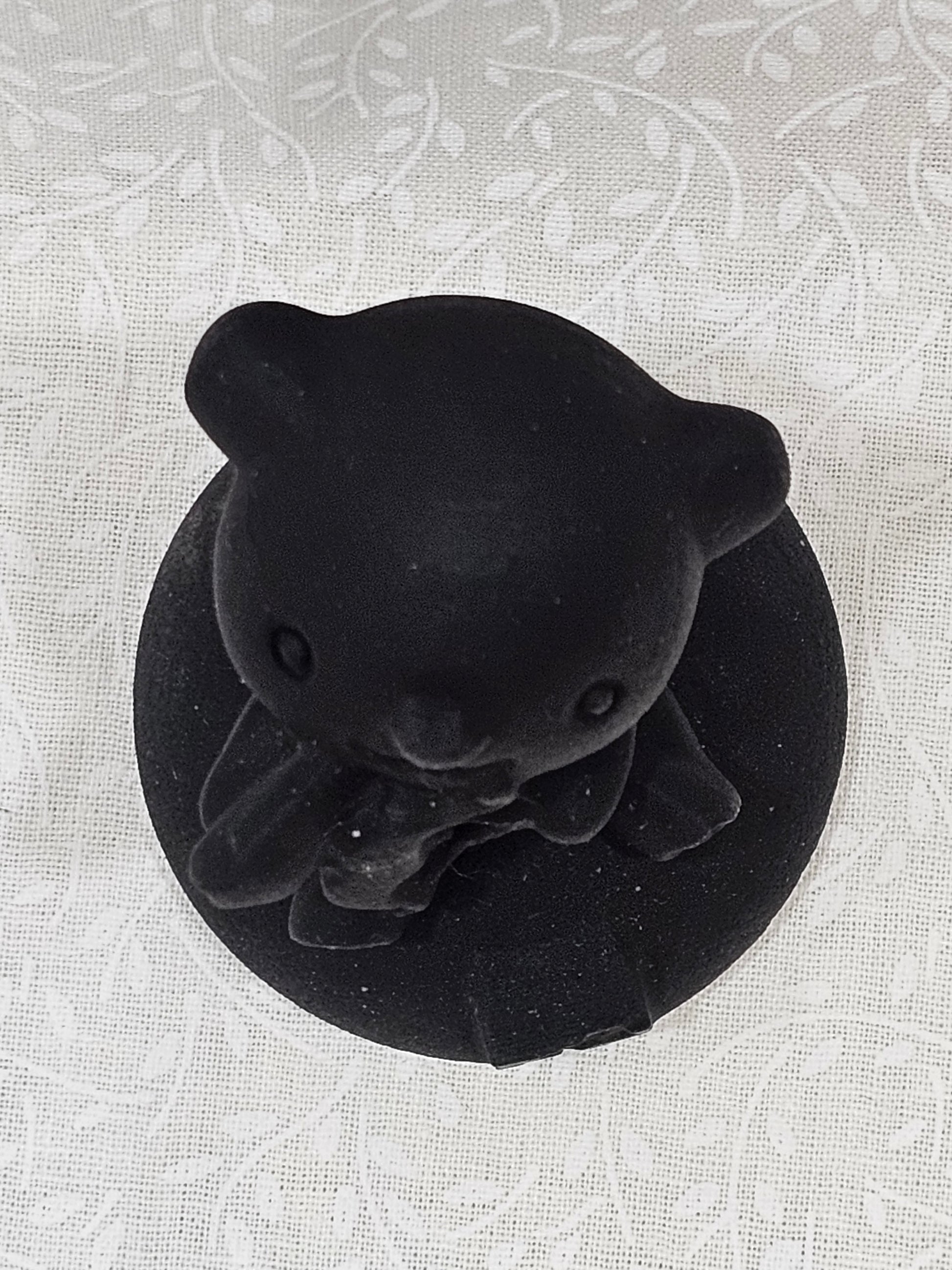 Black Obsidian Crystal Bear 2 Inch Protection