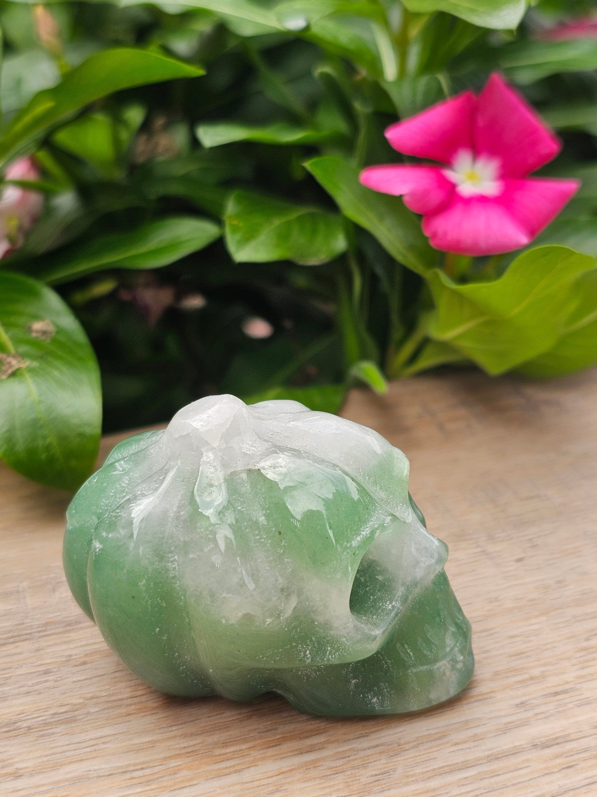 Green Fluorite Crystal Skull