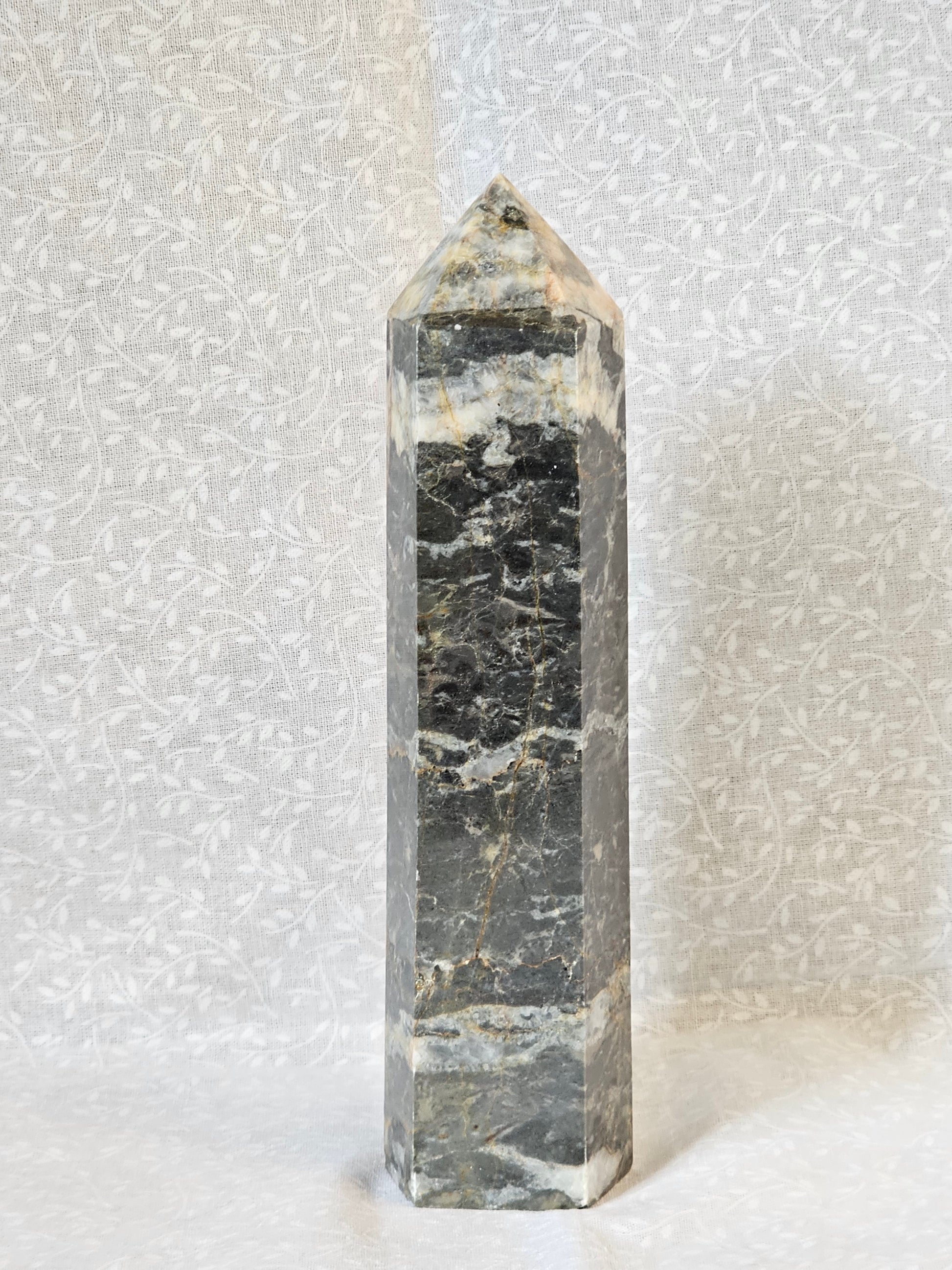 Zebra Jasper Crystal Tower 7.5 Inch