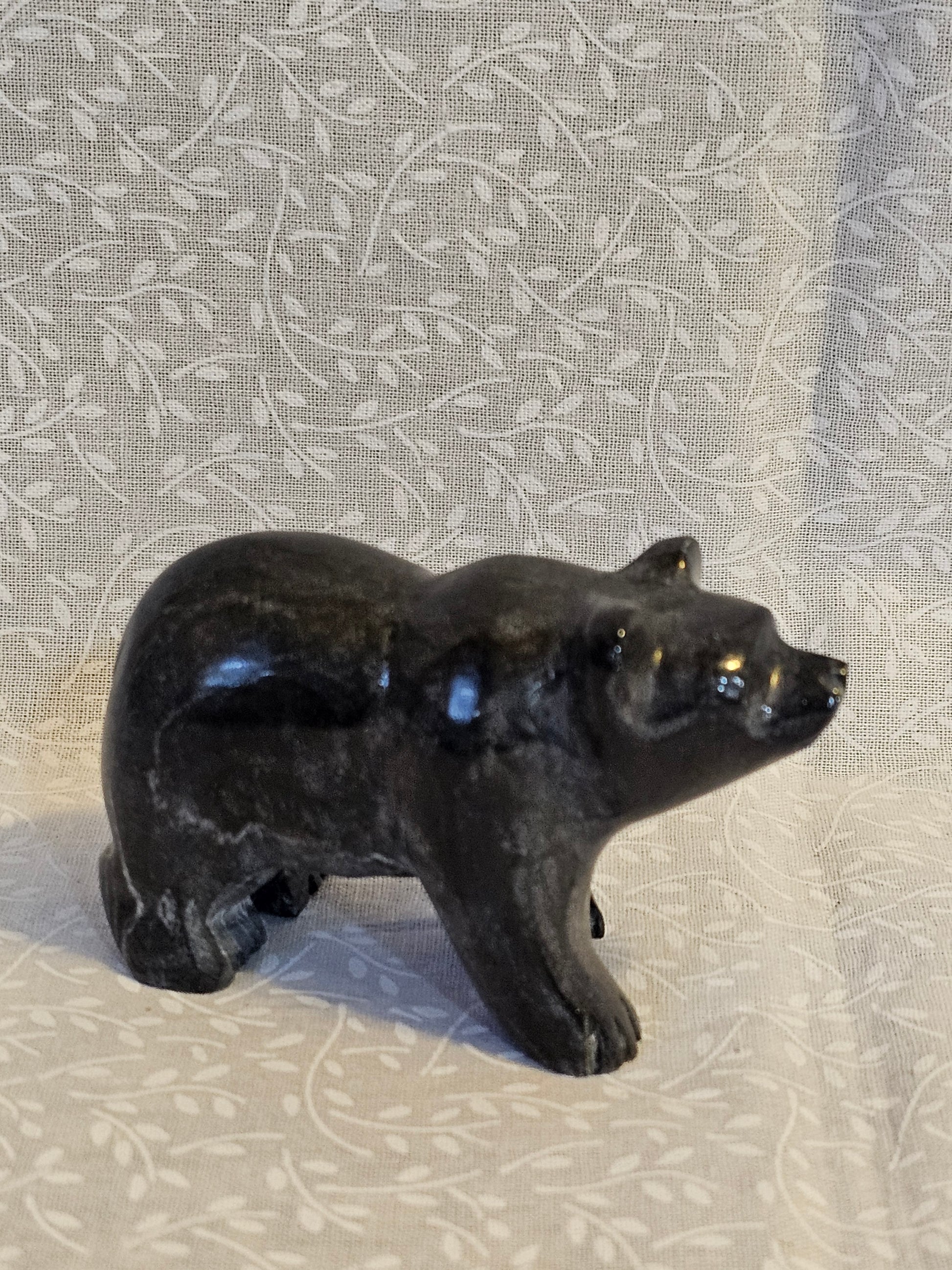 Black Obsidian Crystal Bear