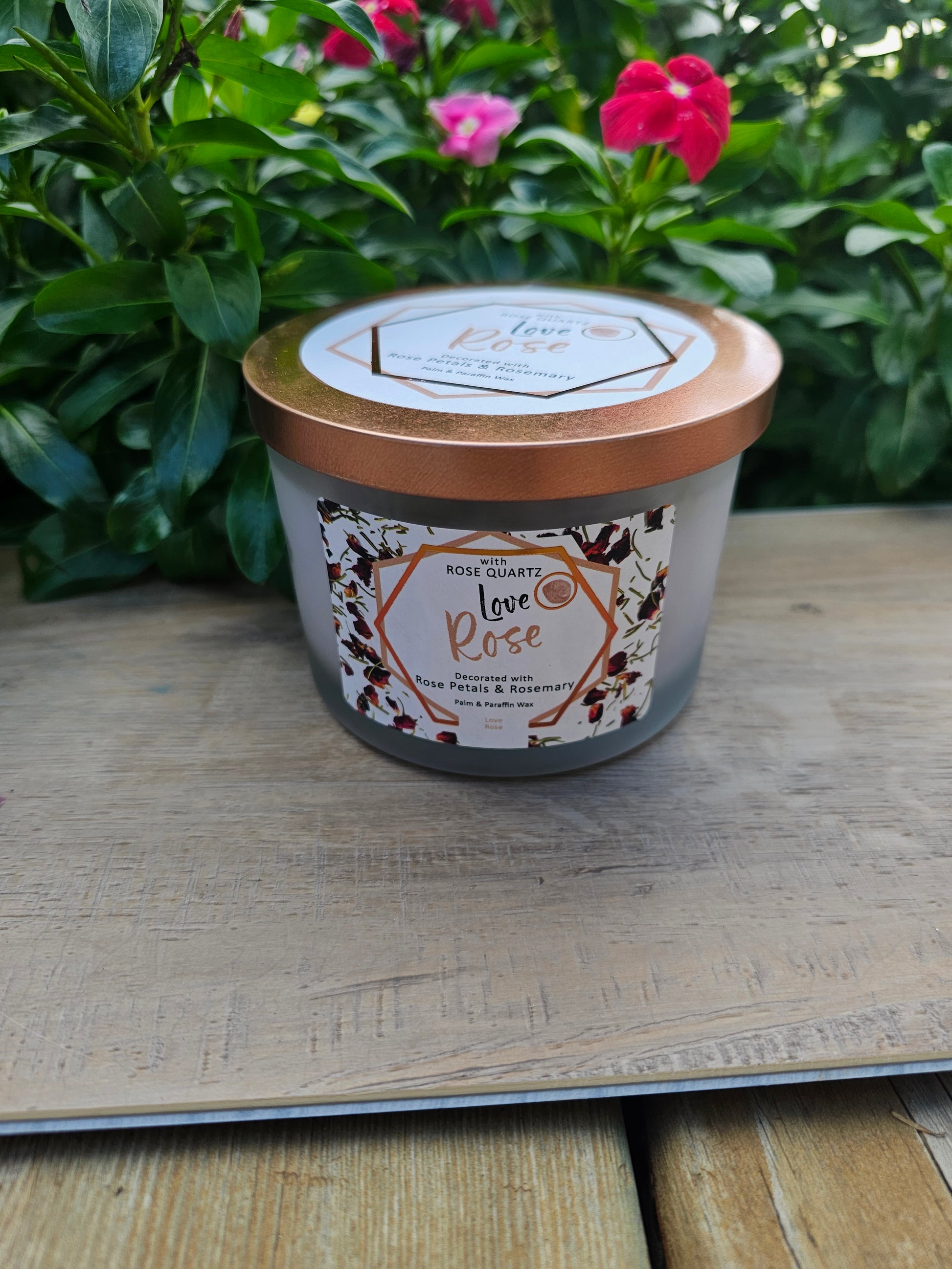 Love Rose Candle - Romantic Scented Soy Candle