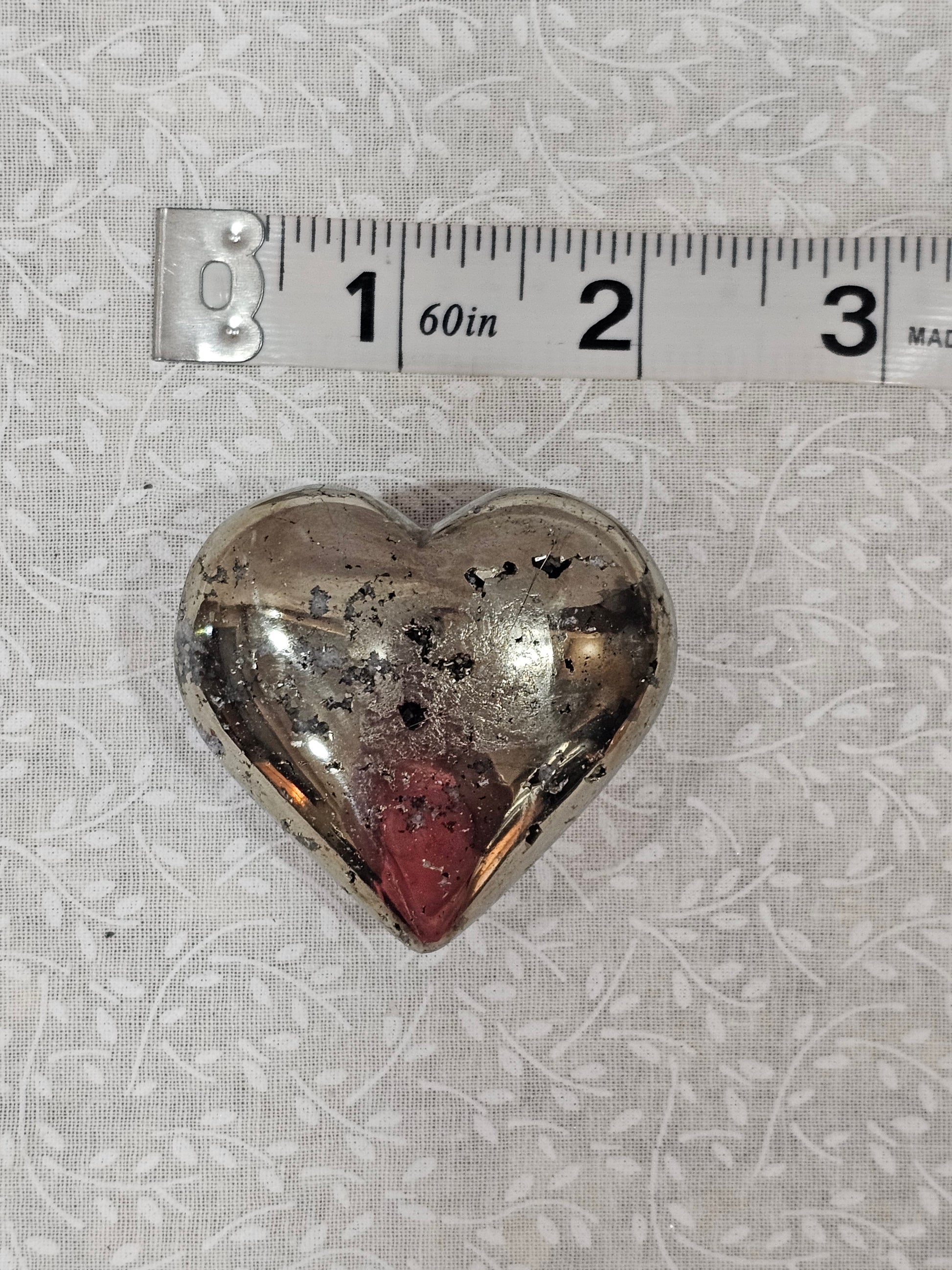 Pyrite Crystal Heart