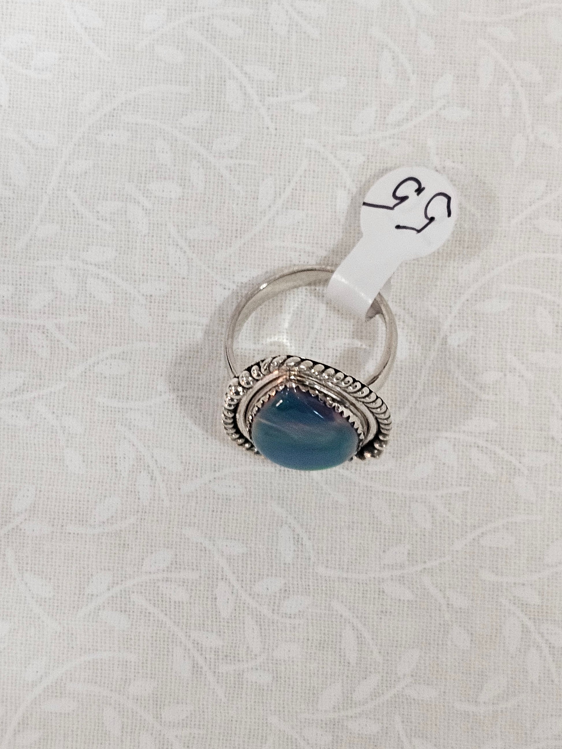 Sterling Silver Garnet Gemstone Ring - Size 5.5