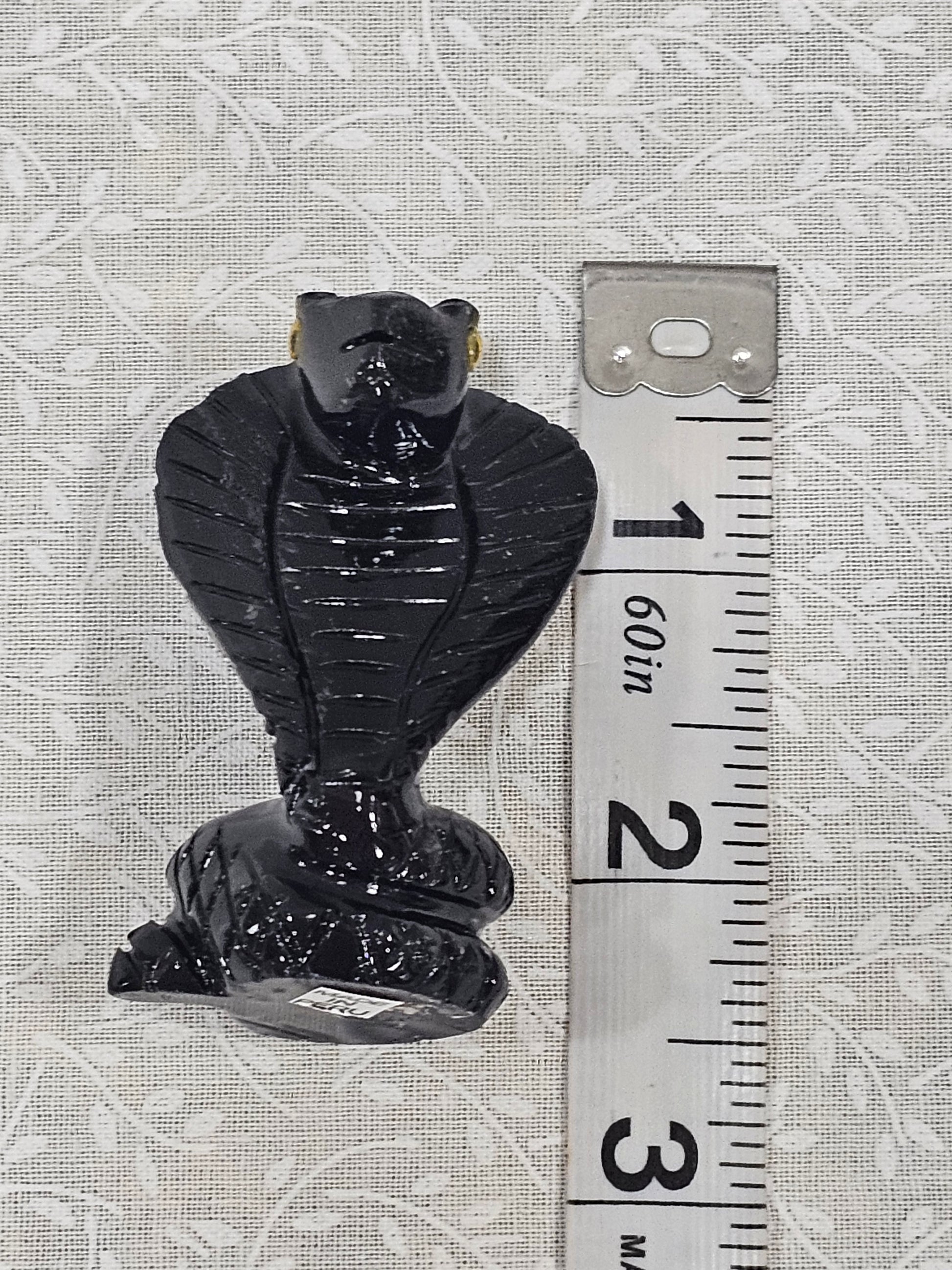 Black Obsidian King Cobra Crystal 2.25 Inch