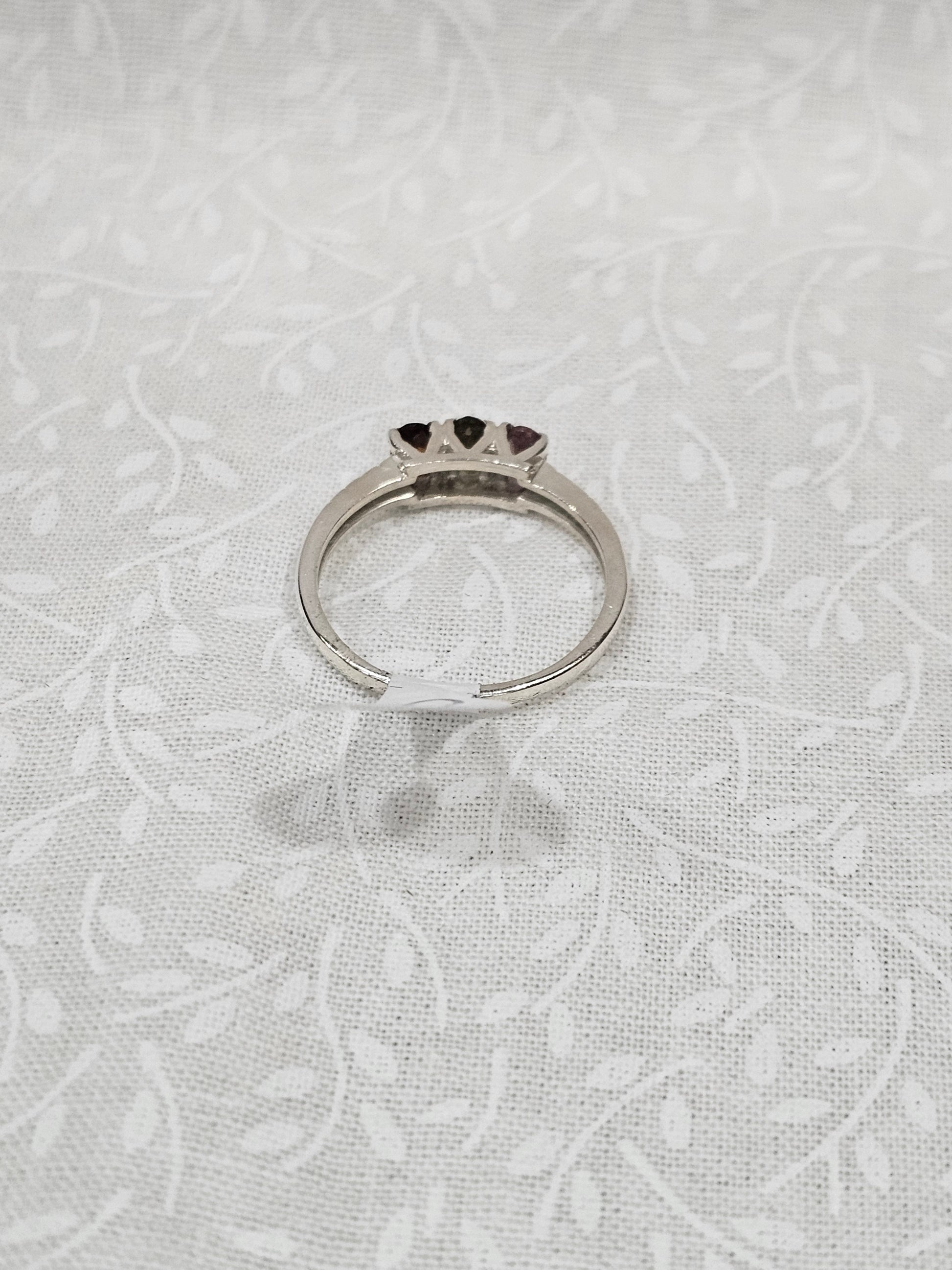 Sterling Silver Tourmaline Gemstone Ring - Size 8