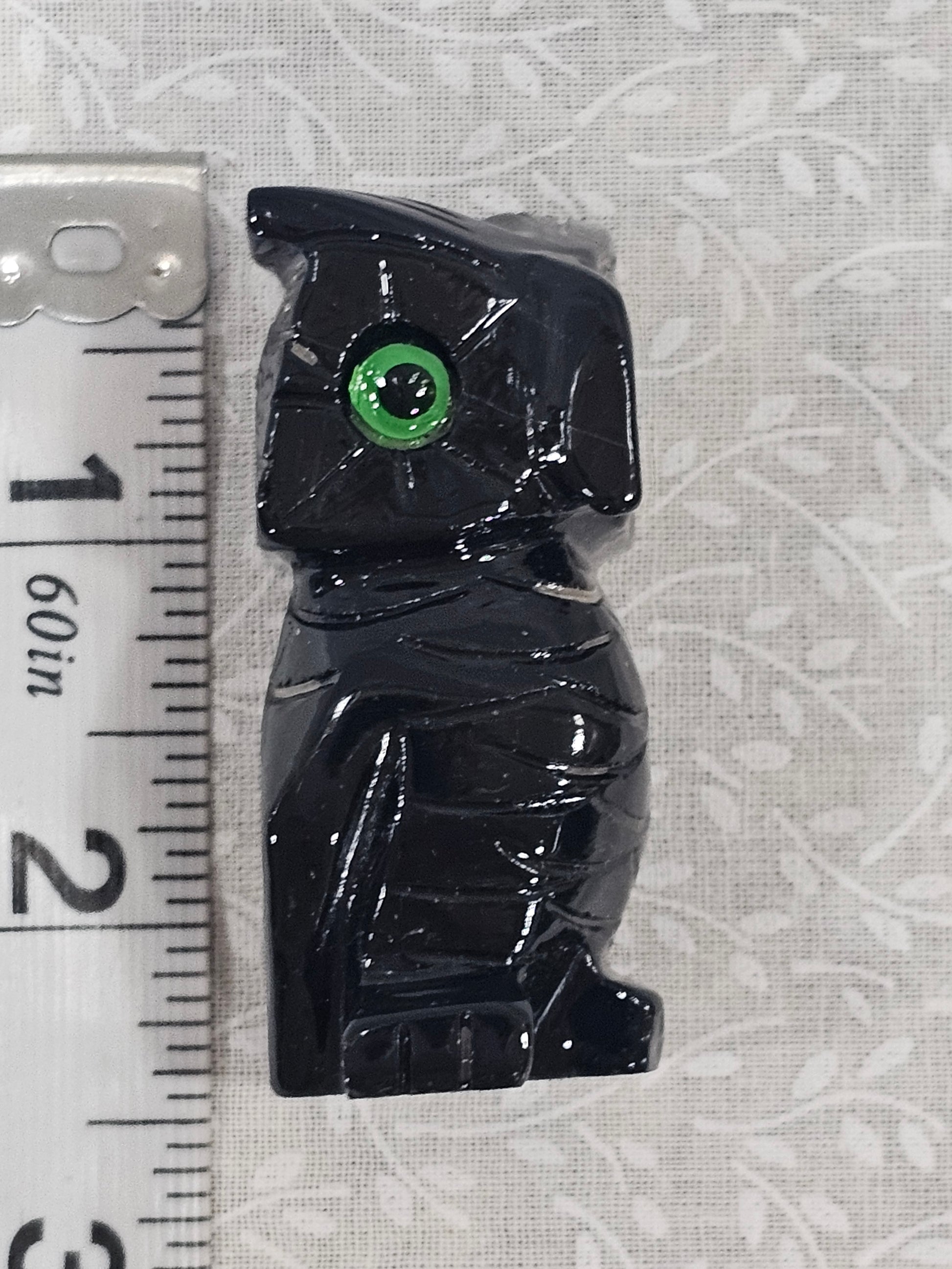 Black Obsidian Crystal Owl