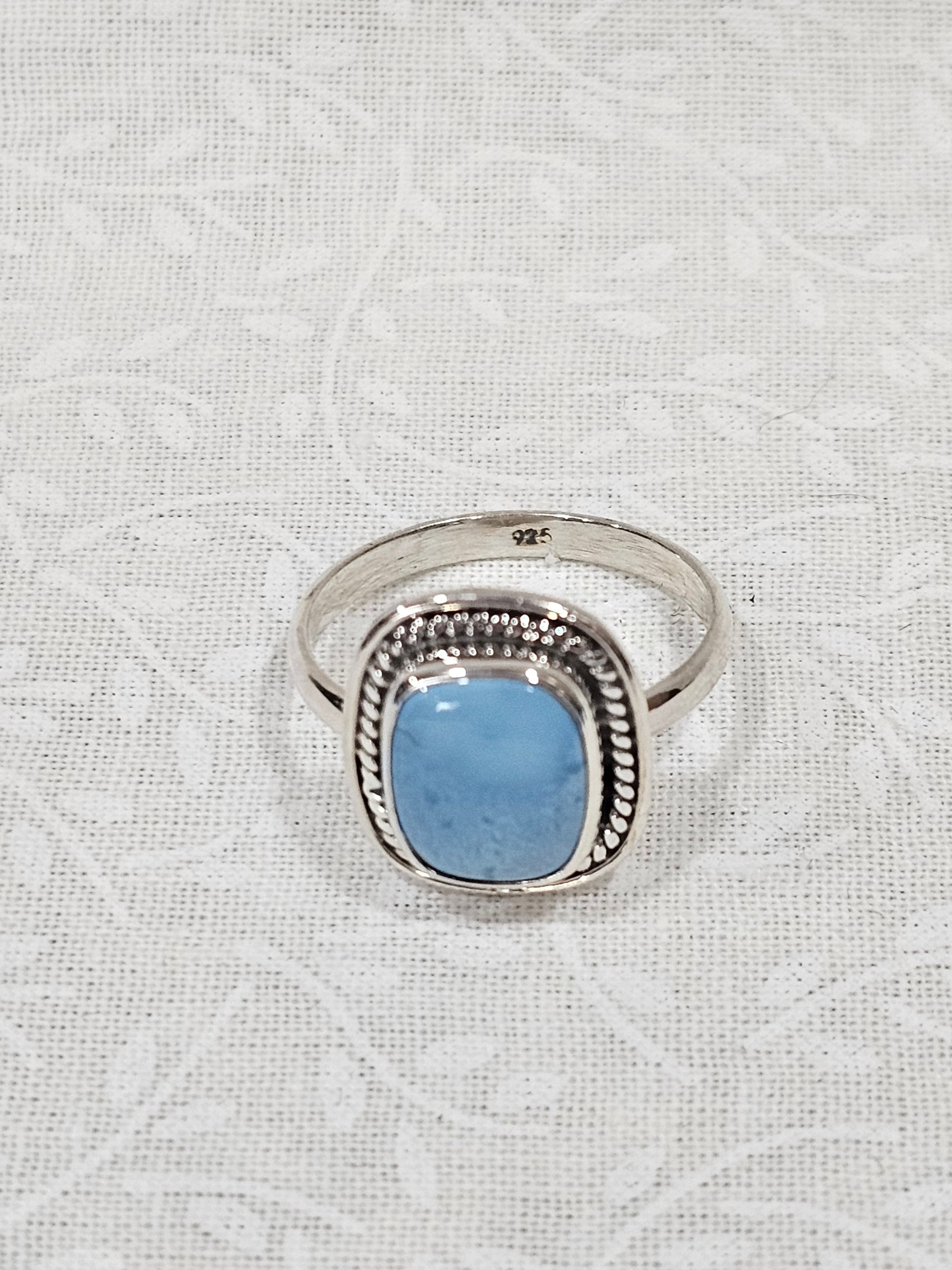 Sterling Silver Larimer Gemstone Ring - Size 7.5