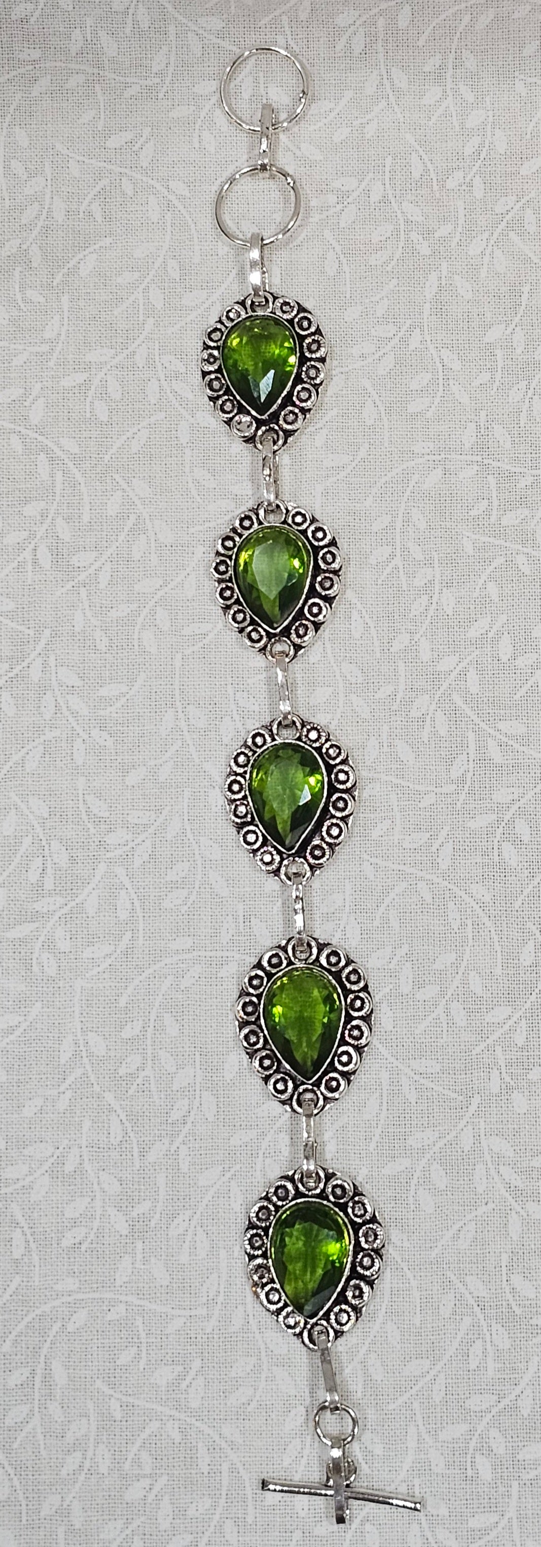 Sterling Silver Peridot Gemstone Bracelet