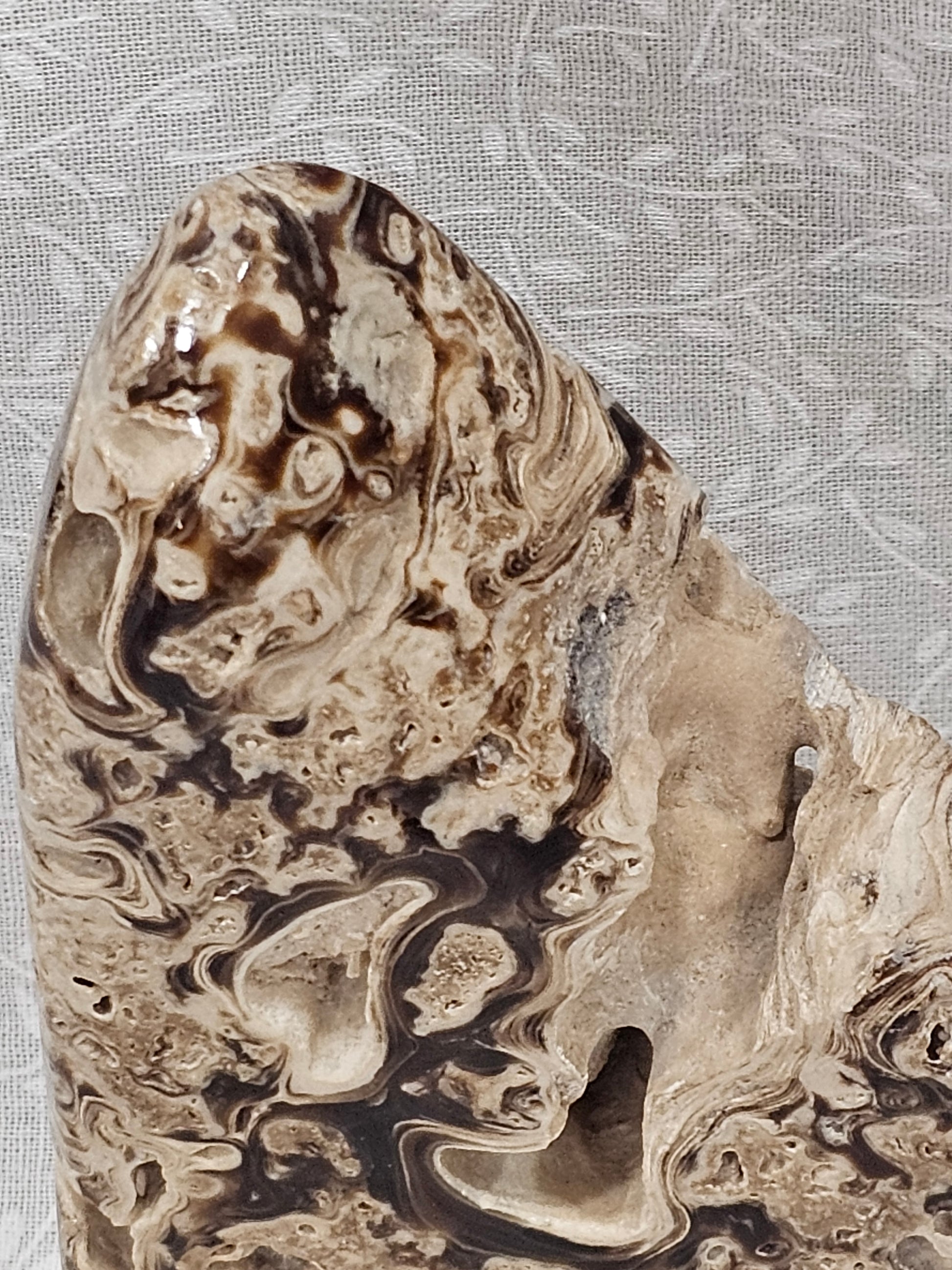 Chocolate Calcite Free Form with Portal 4 Inch