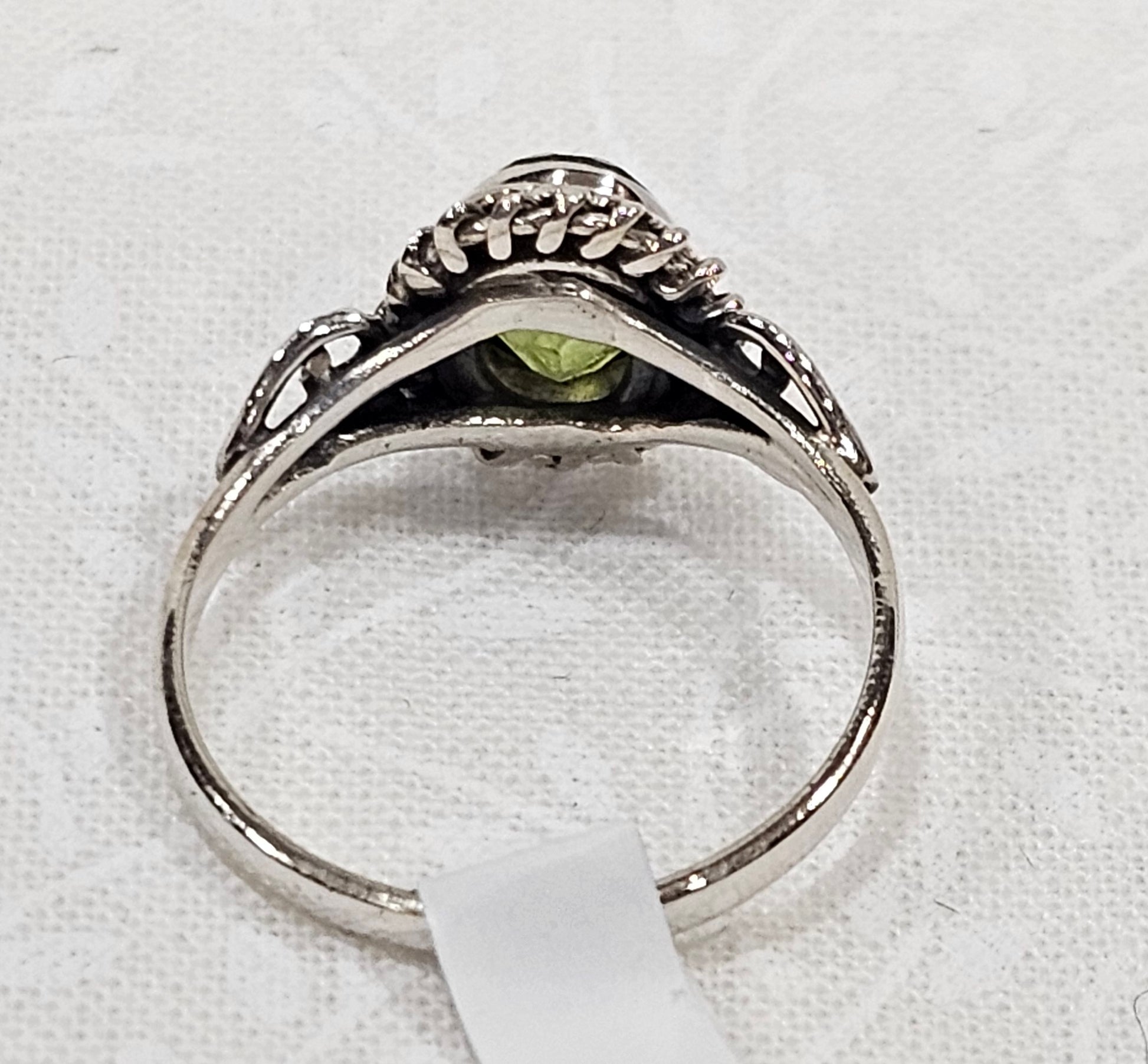 Peridot Sterling Silver Ring Size 6.5 - August Birthstone Abundance