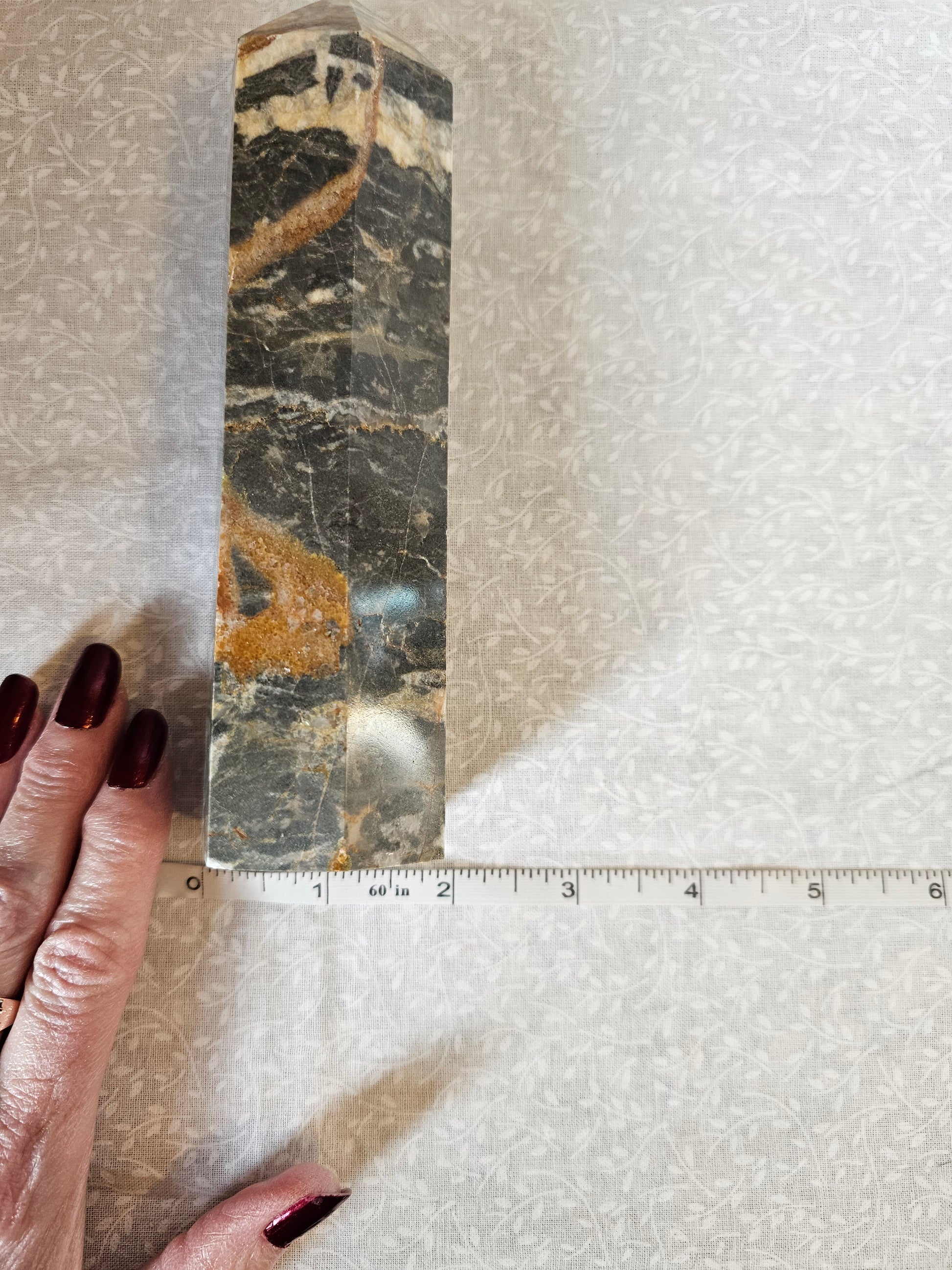 Zebra Jasper Crystal Tower 7.5 Inch