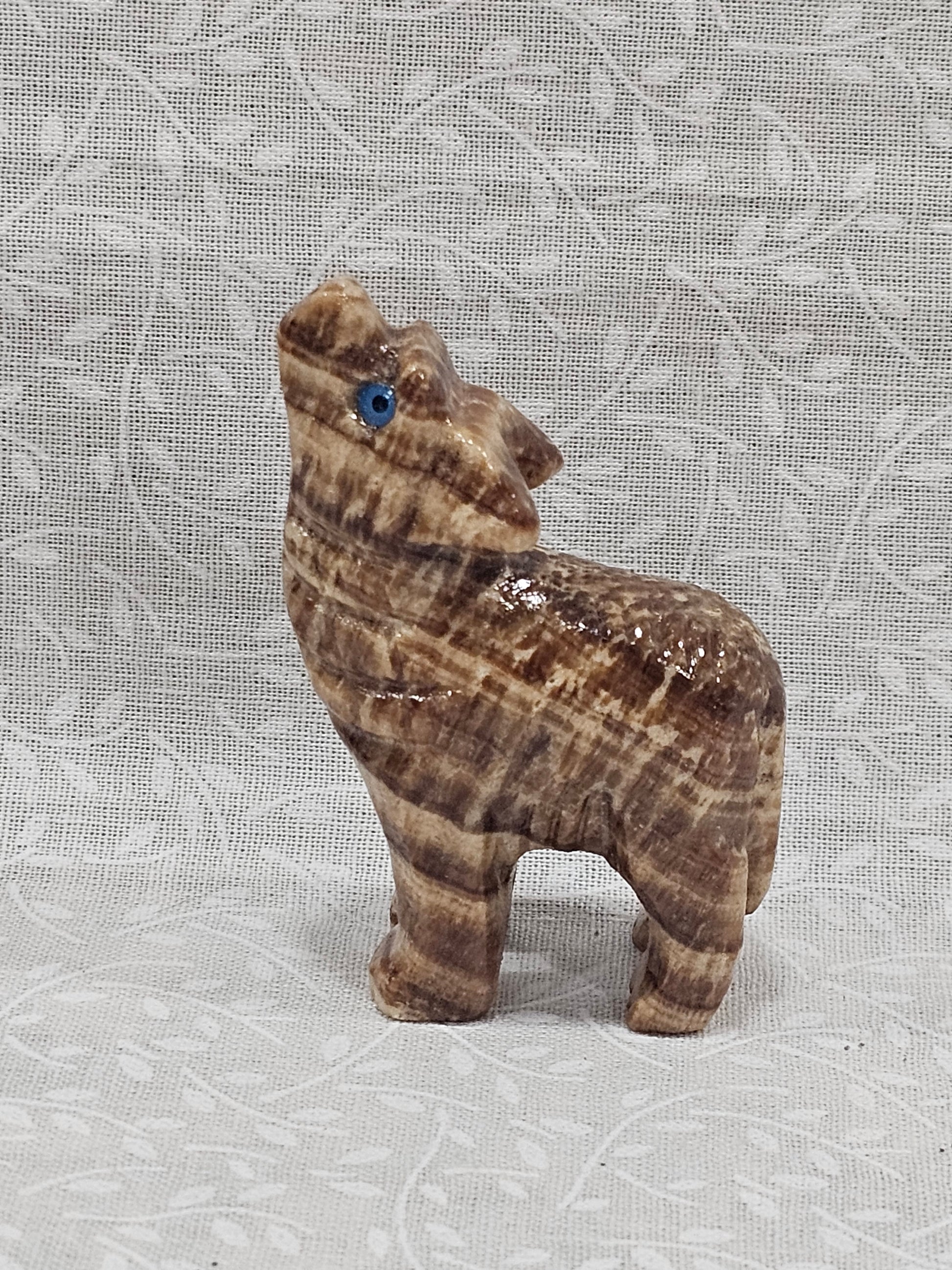 Soapstone Crystal Wolf