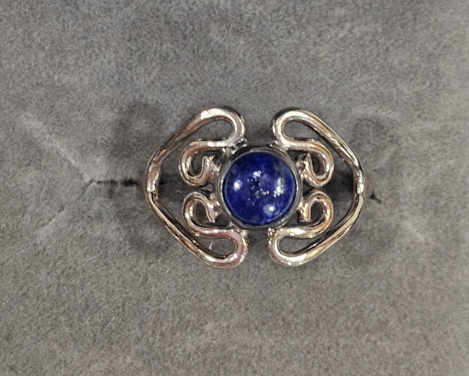 Sterling Silver Lapis Lazuli Gemstone Ring - Size 8
