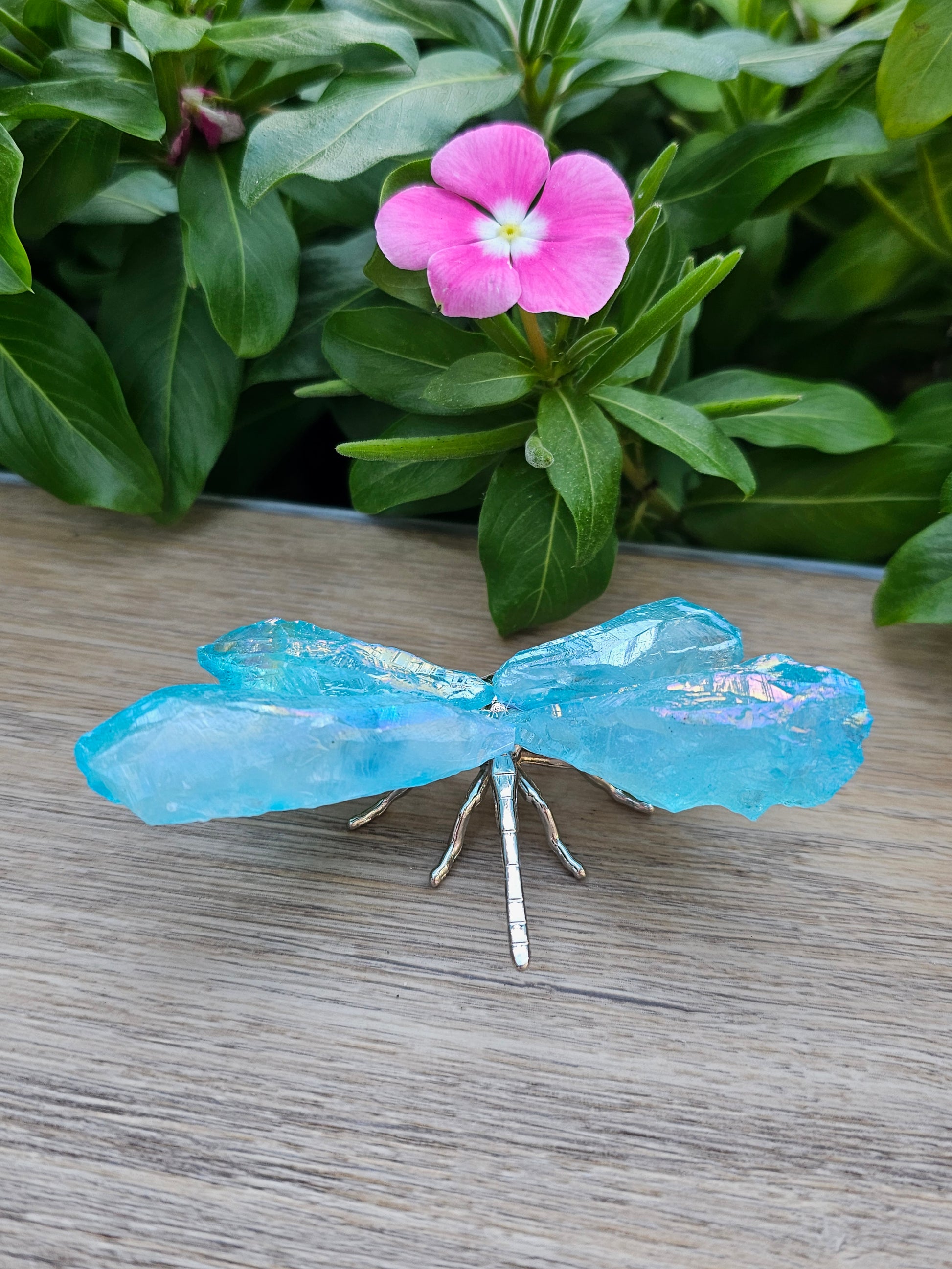 Aqua Aura Crystal Dragonfly