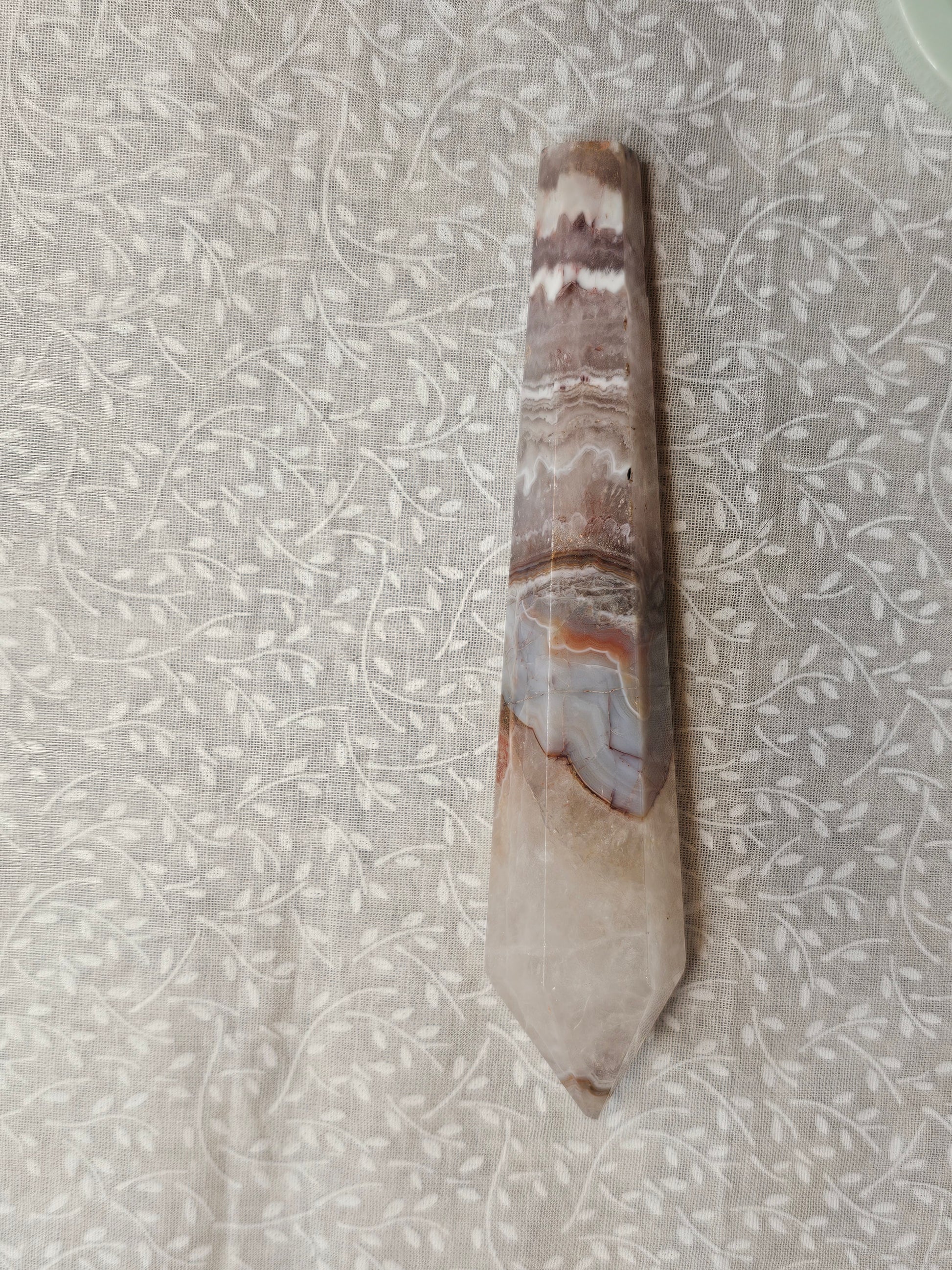 Crazy Lace Agate Crystal Point