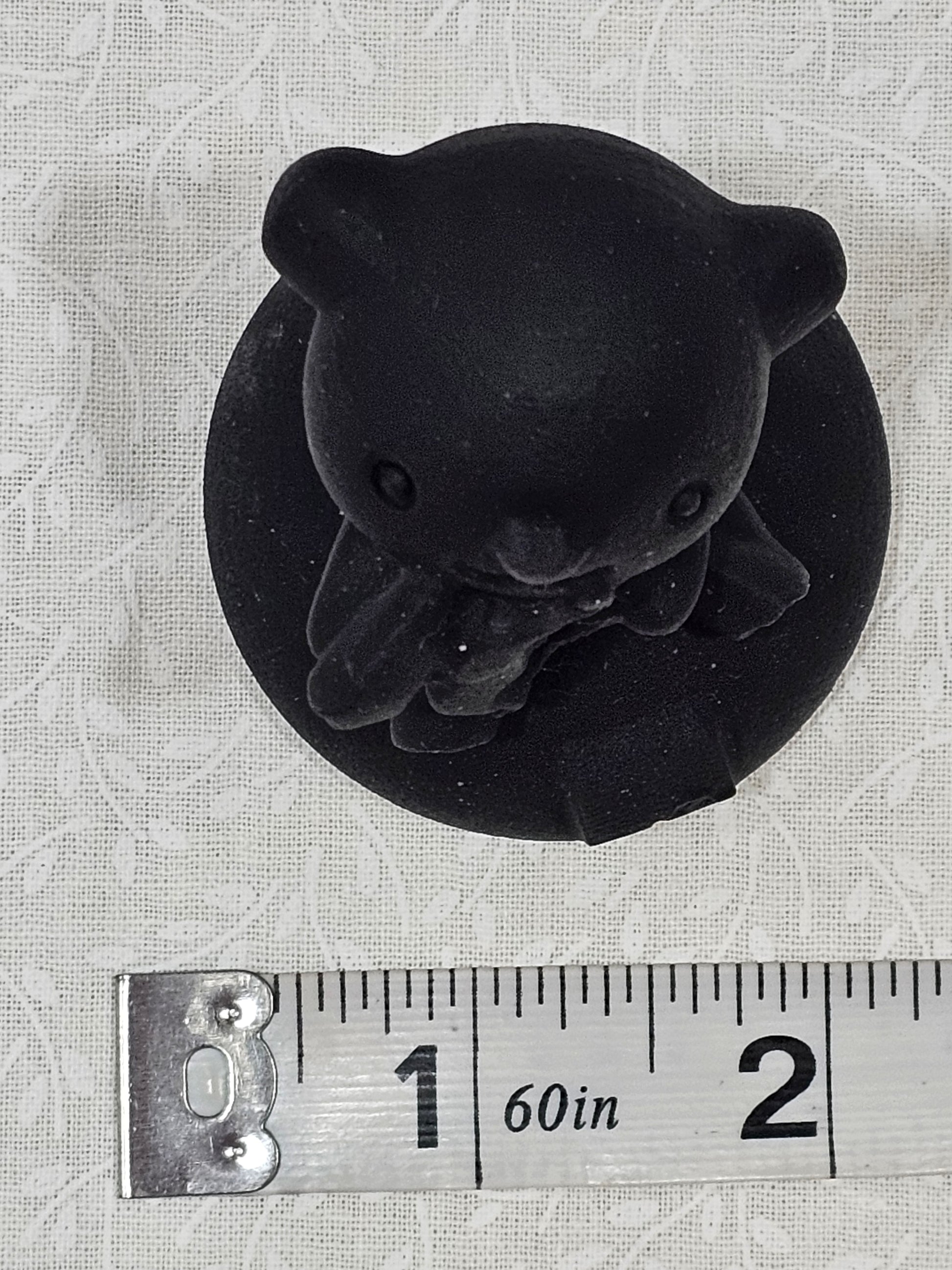Black Obsidian Crystal Bear 2 Inch Protection