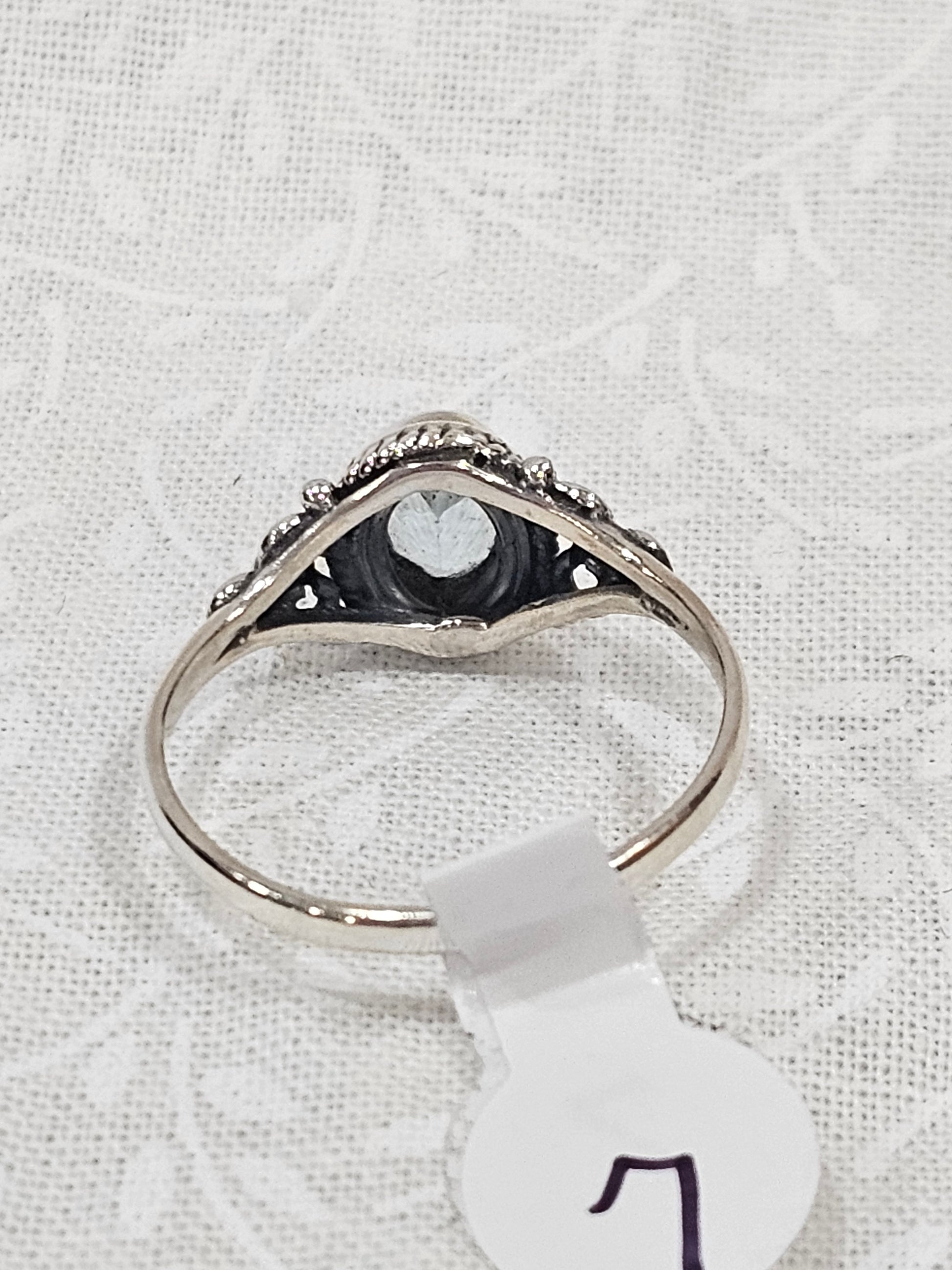 Sterling Silver Blue Topaz Ring - Size 7