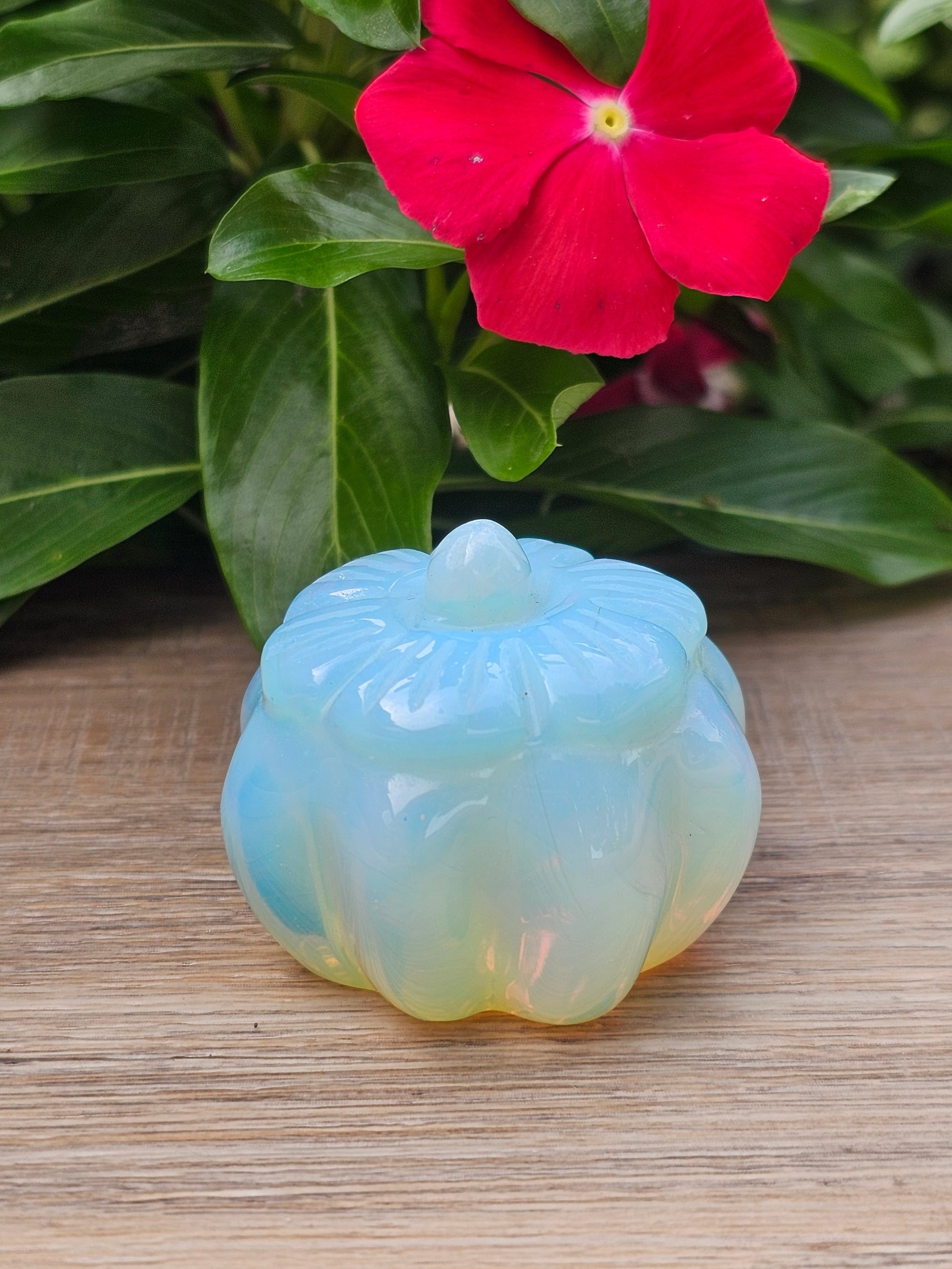 Opalite Crystal Pumpkin - Healing Stone Decoration