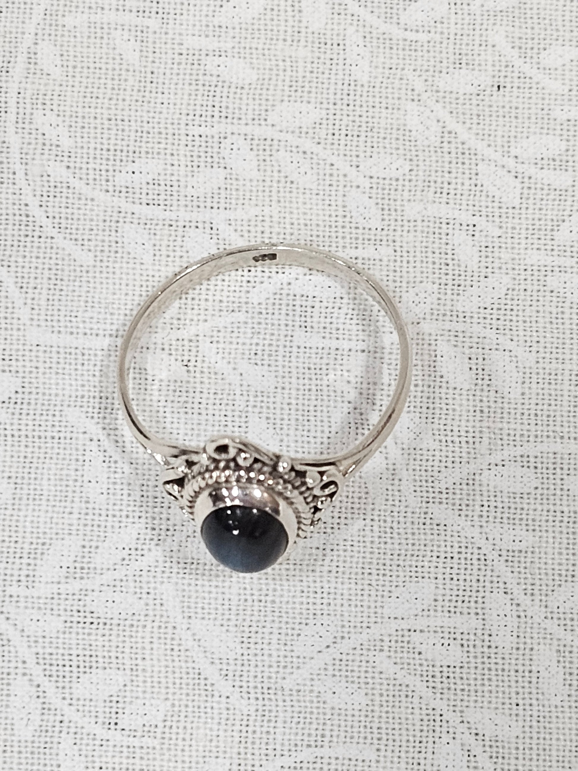 Sterling Silver Labradorite Gemstone Ring Enchanting Flash - Size 7.5