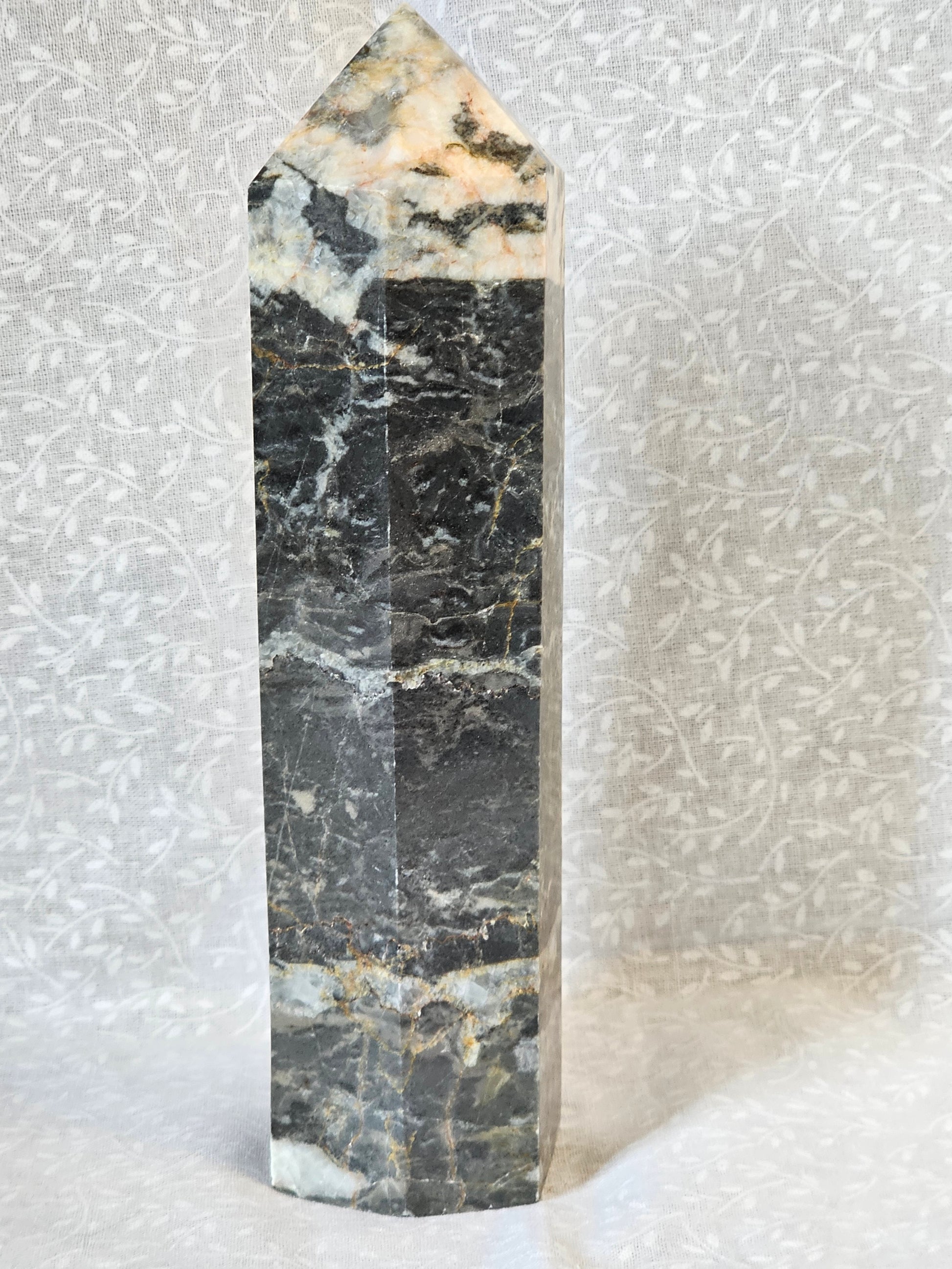 Zebra Jasper Crystal Tower 7.5 Inch