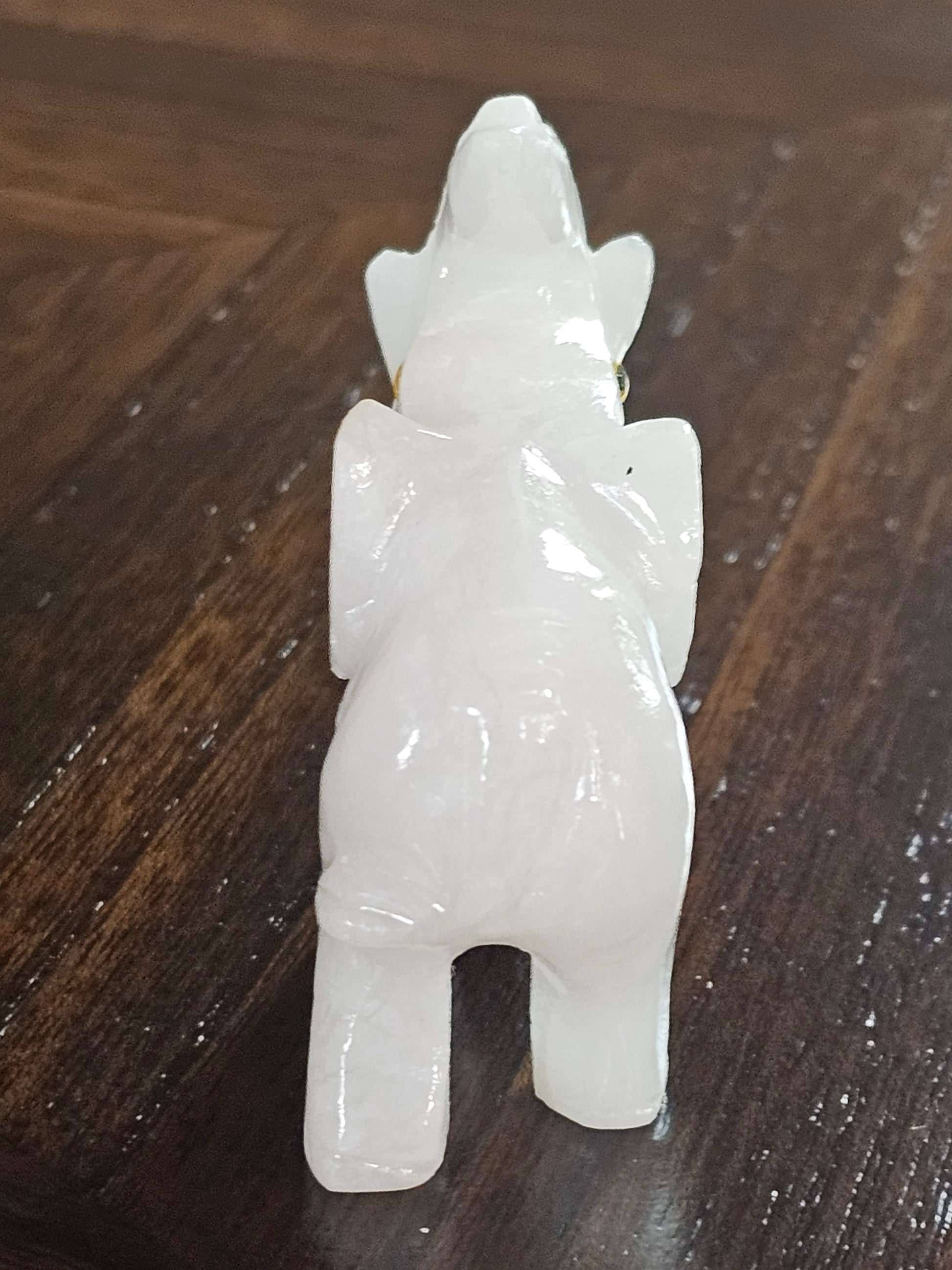 White Quartz Crystal Elephant