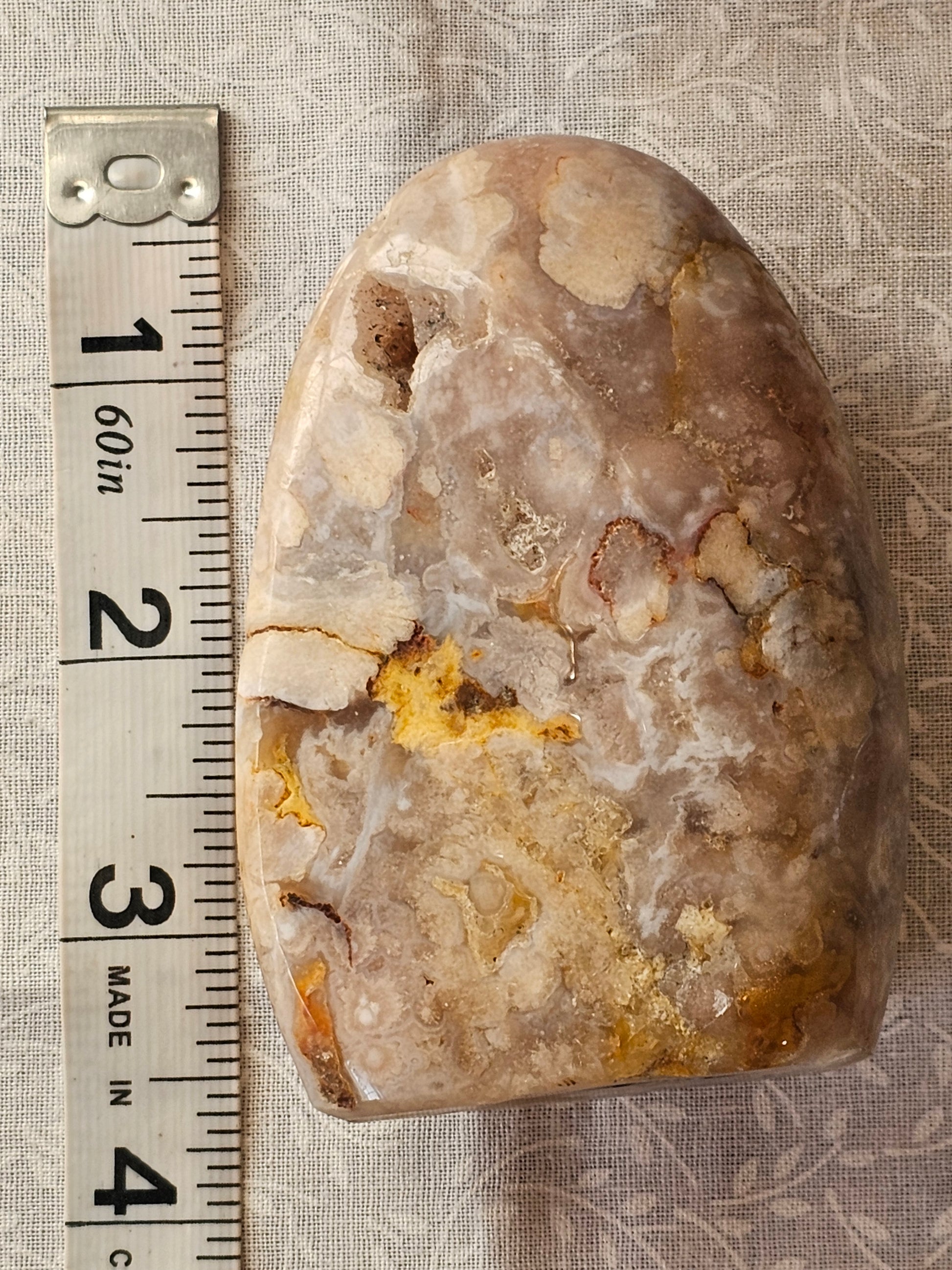 Flower Agate Crystal Free Form 2.75 Inch