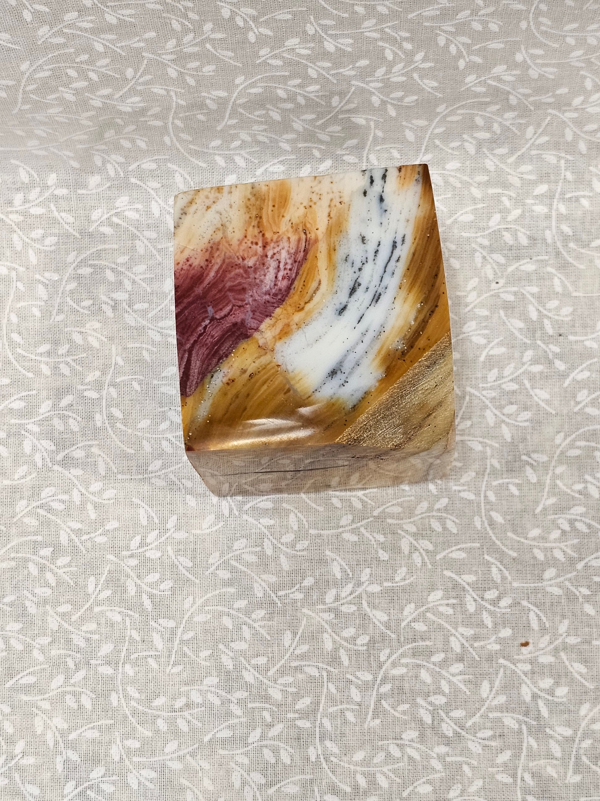 Ocean Jasper Crystal Cube 2.5 Inch