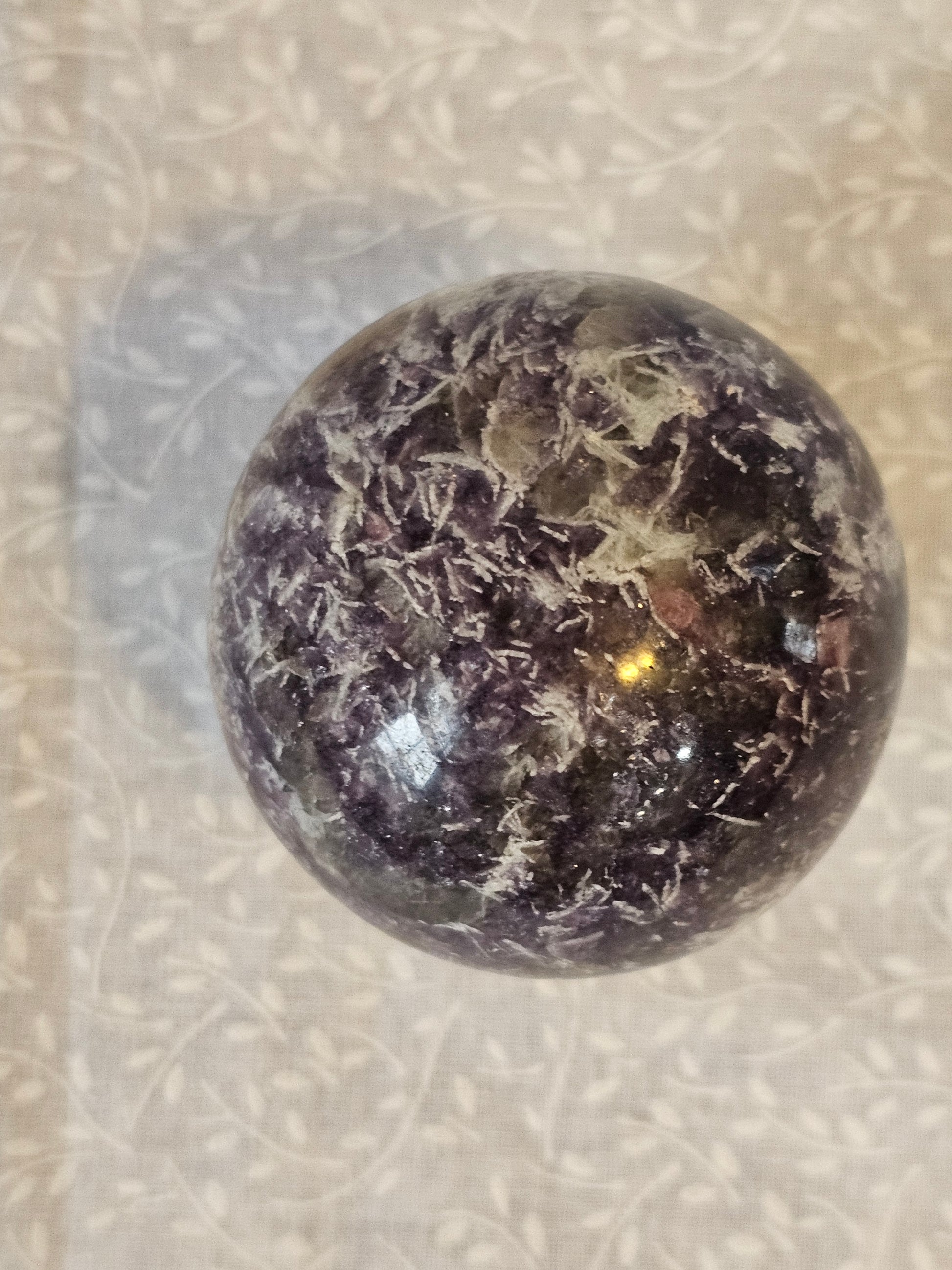 Lepidolite Crystal Sphere 65mm