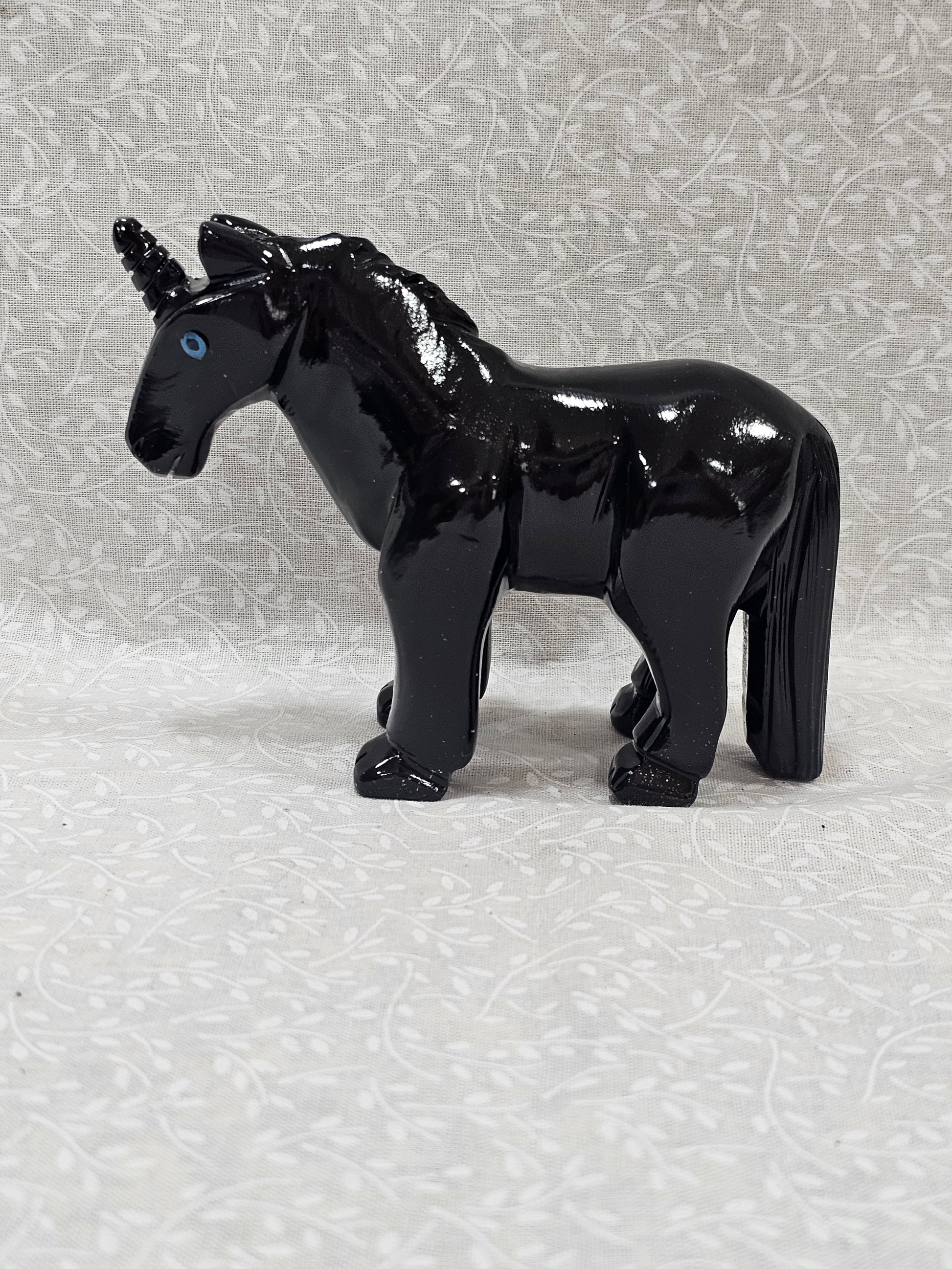 Black Obsidian Crystal Unicorn