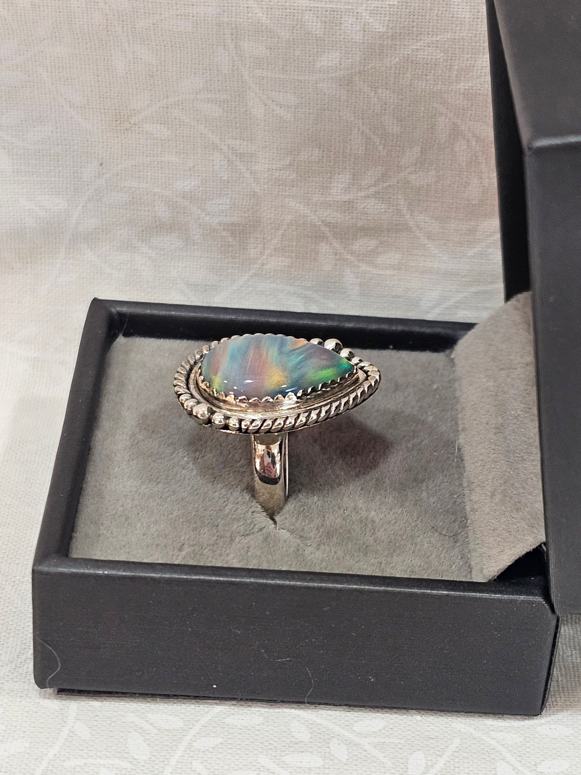 Sterling Silver Garnet Gemstone Ring - Size 5.5