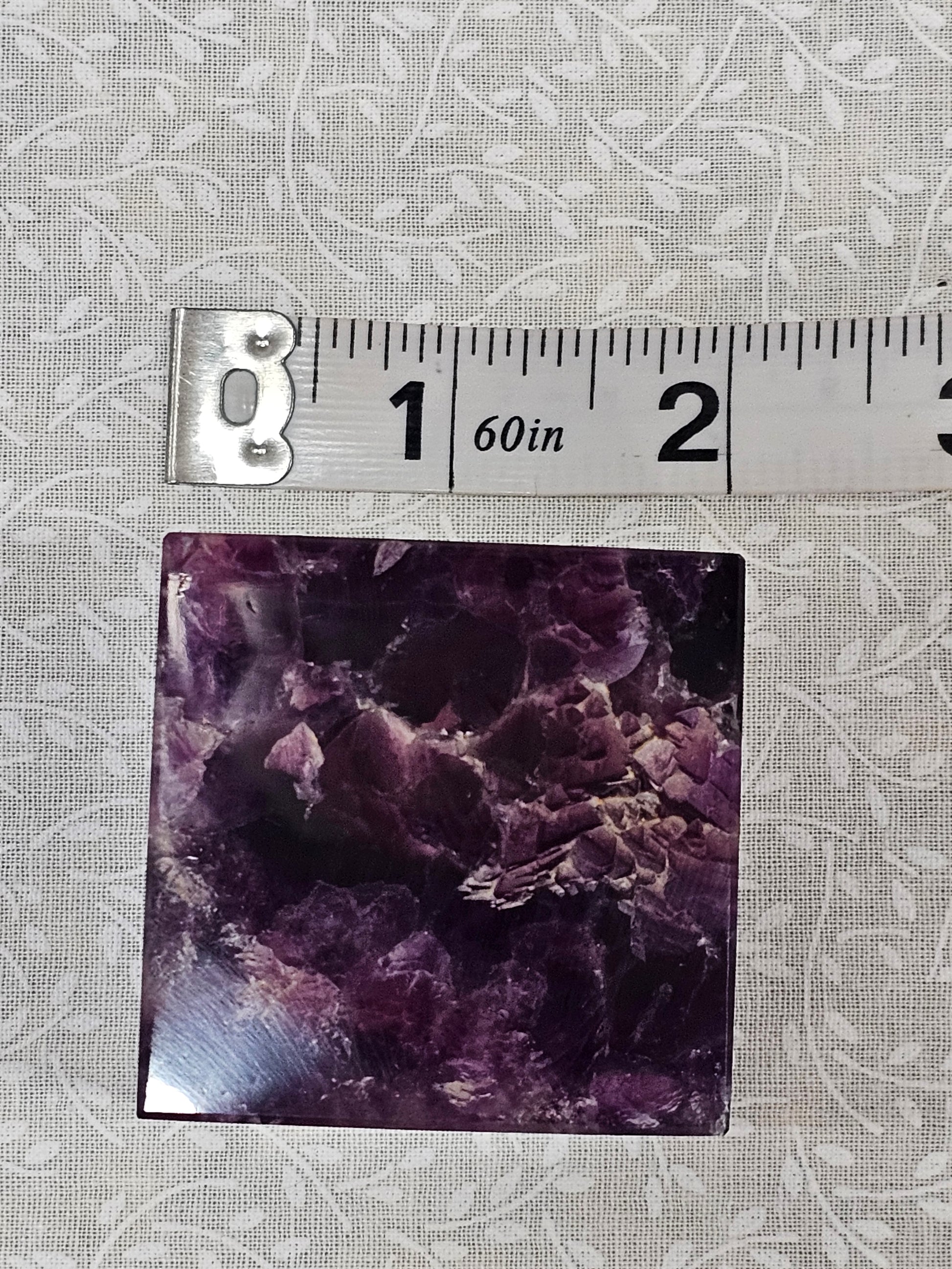 Purple Fluorite Crystal Cube 2 Inch Wide