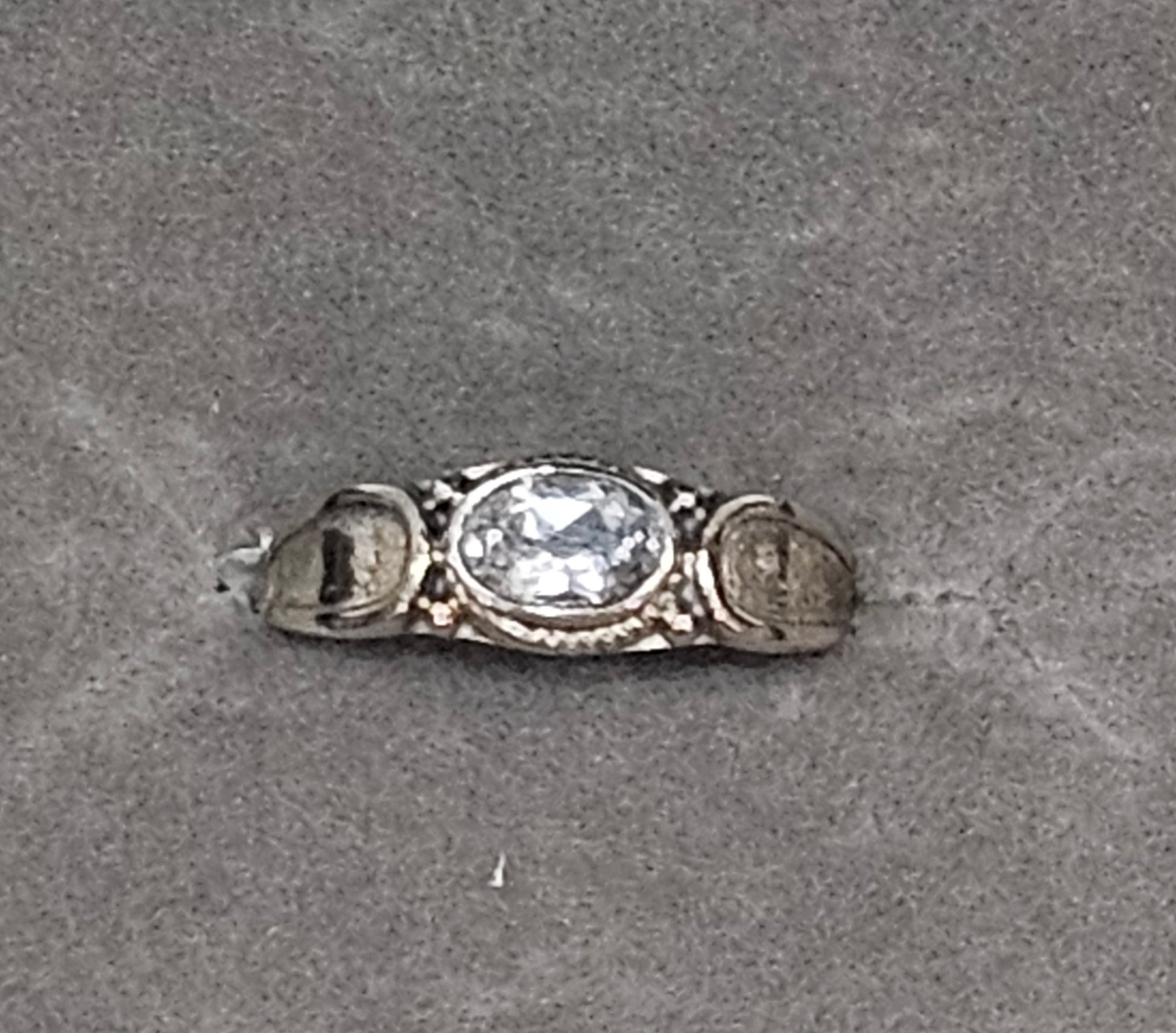 Sterling Silver Topaz Gemstone Ring - Size 5