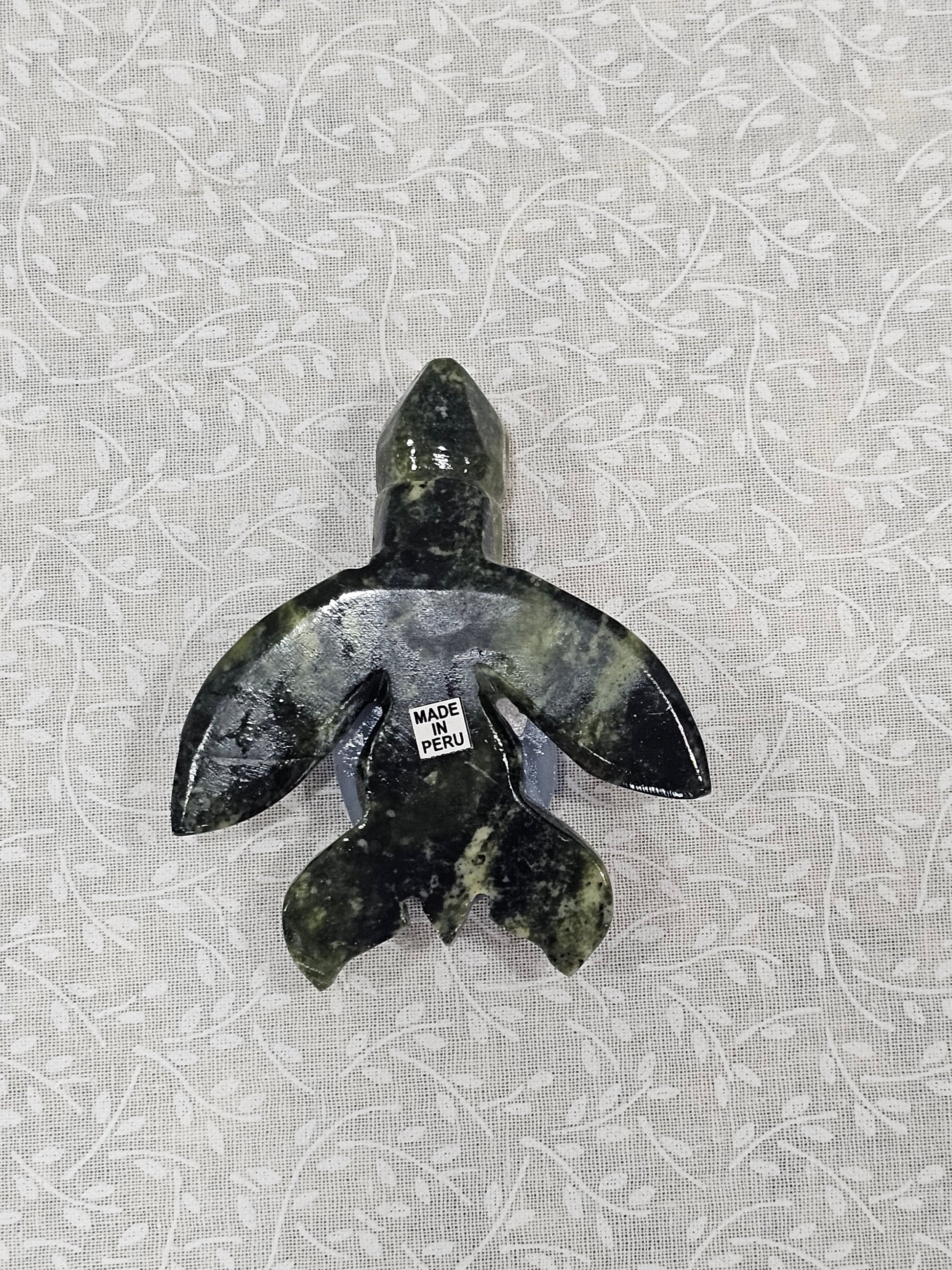 Serpentine & Angelite Crystal Turtle