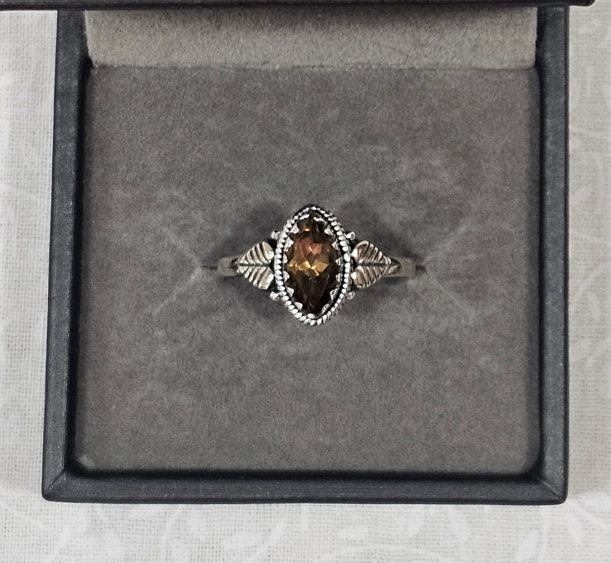 Sterling Silver Prosperity Citrine Ring - Size 8